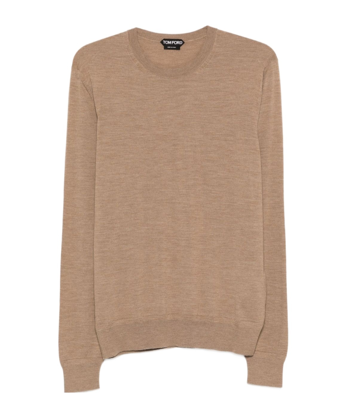 Tom Ford Crew-neck Wool Sweater In Brown