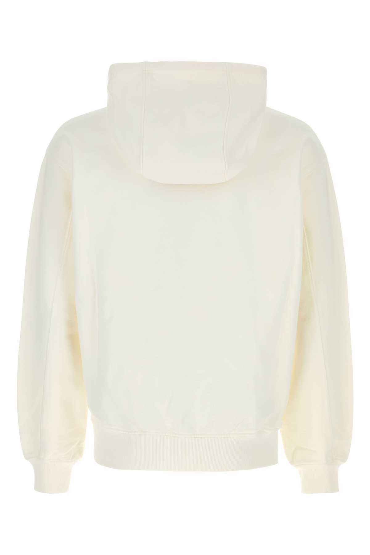 Casablanca Cotton Sweatshirt With Front Pocket And Hood In Gray