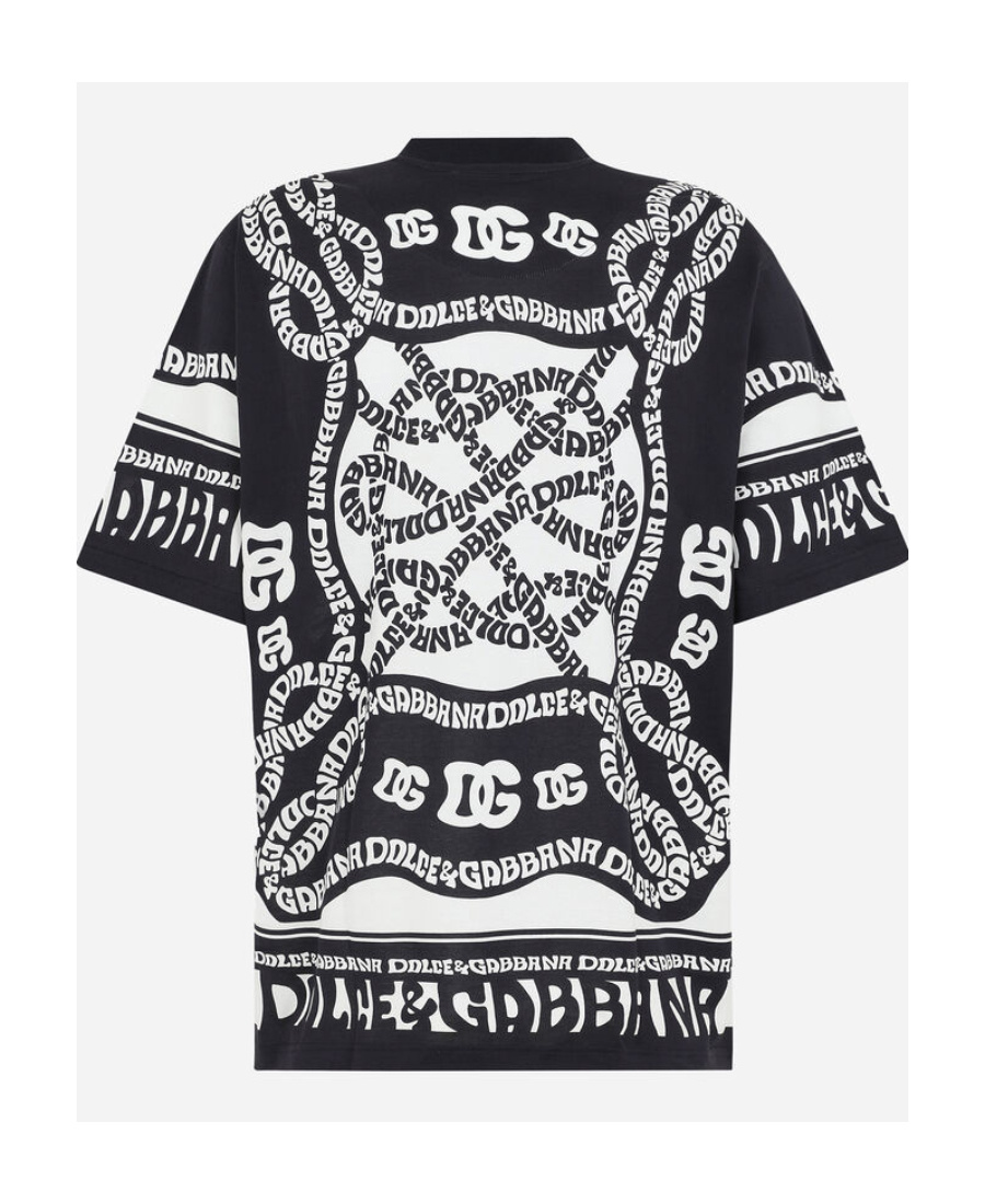 Dolce & Gabbana Logo-print Cotton T-shirt In Black