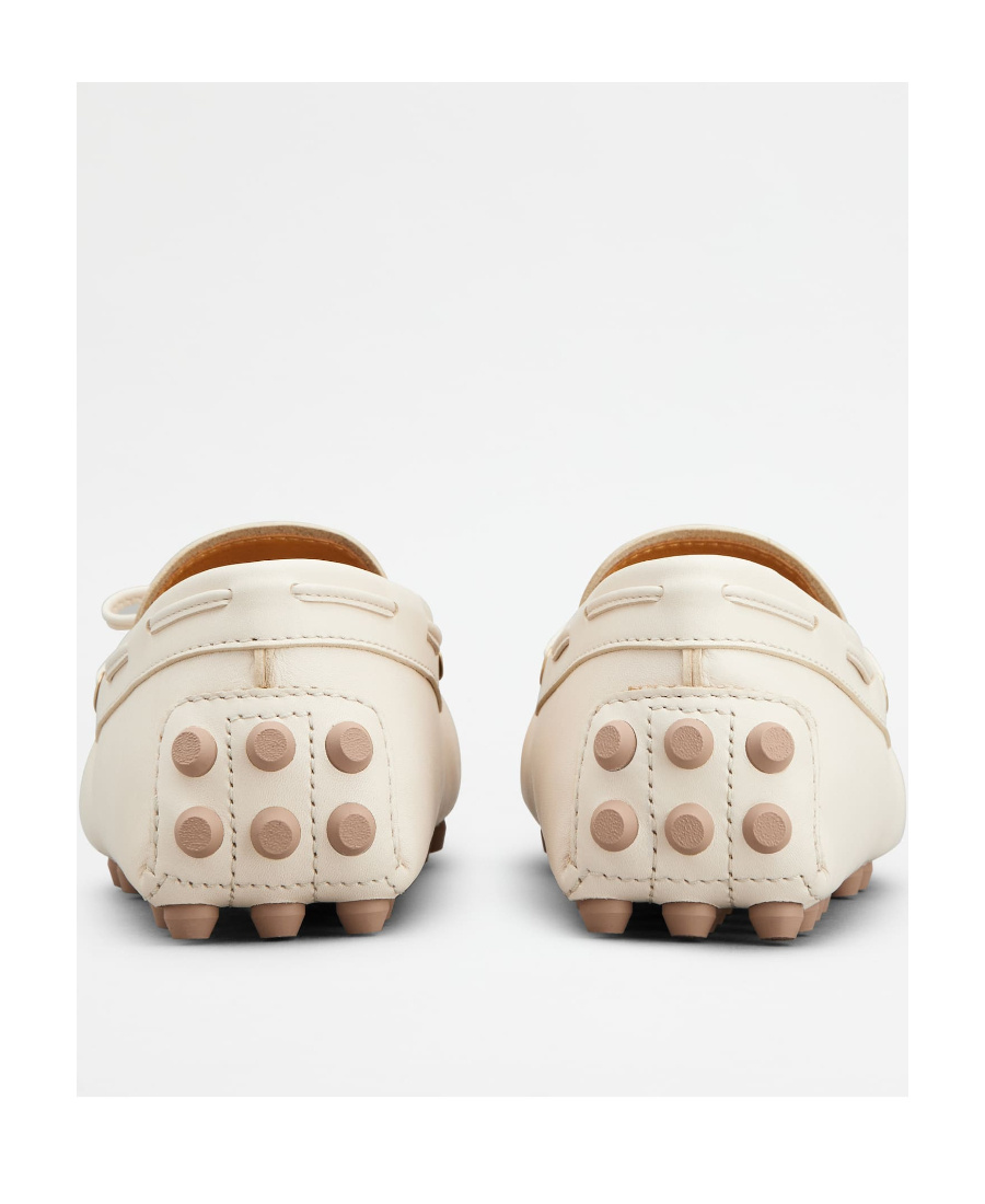 Tod's Gommino Macro 52k Leather Loafers In White