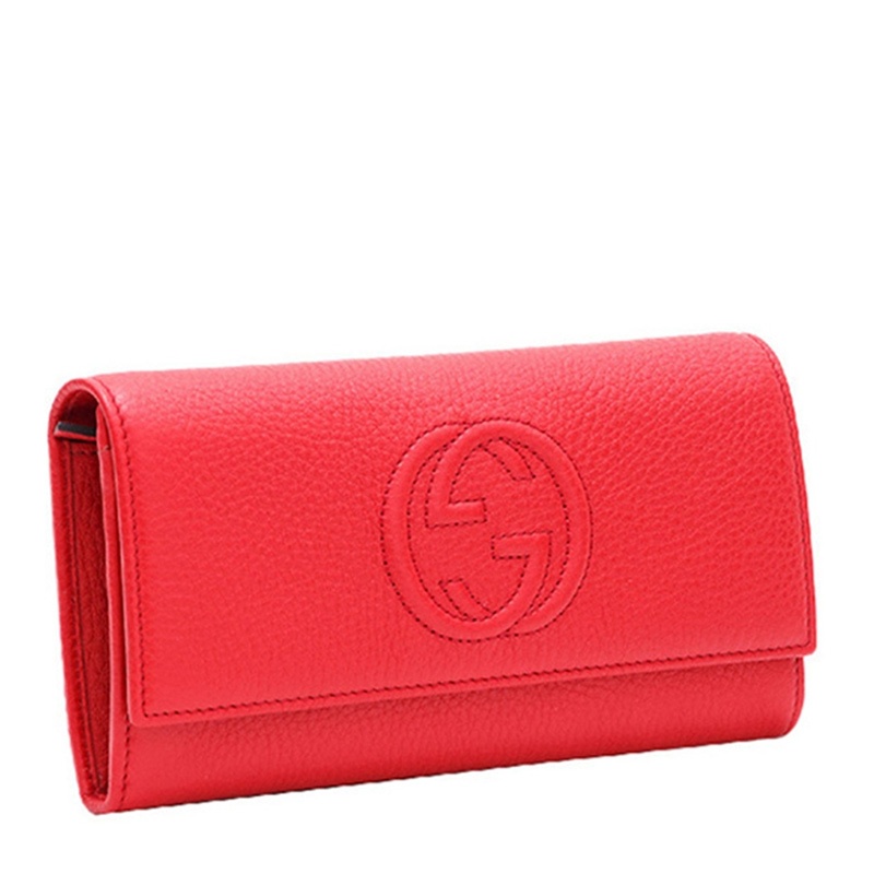 Gucci Gg Decorated Wallet In Red