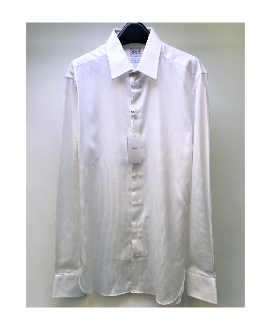 Armani Collezioni Lapel Shirt In Gray