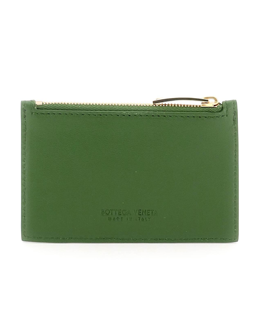 Bottega Veneta Weave Card Bag In Green