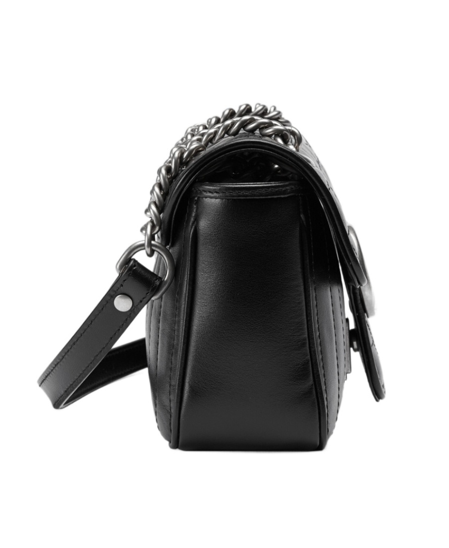 Gucci Mini Gg Marmont Matelassé Shoulder Bag In Black