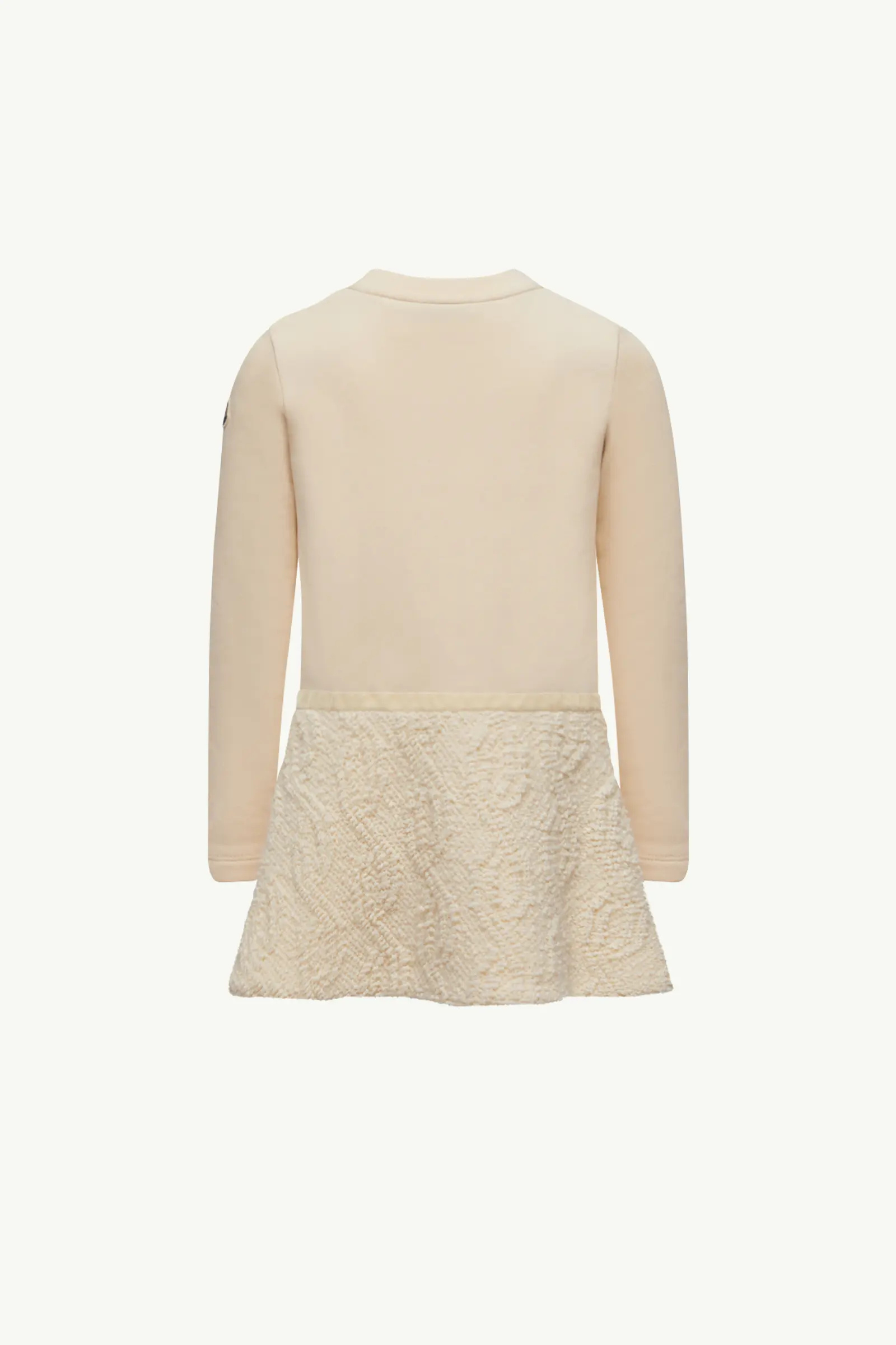 Moncler Cotton Sweatshirt Dress In Neutral