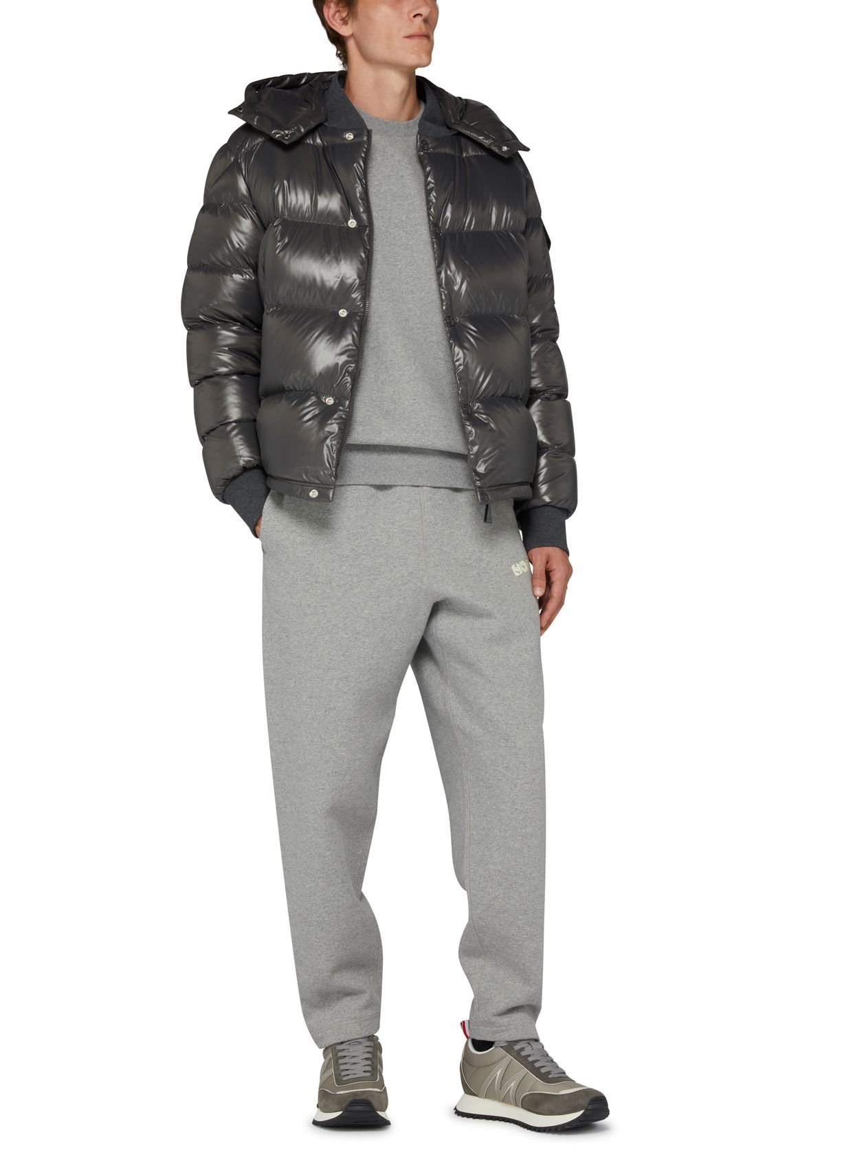 Moncler Elastic Waist Sweatpants In Gray