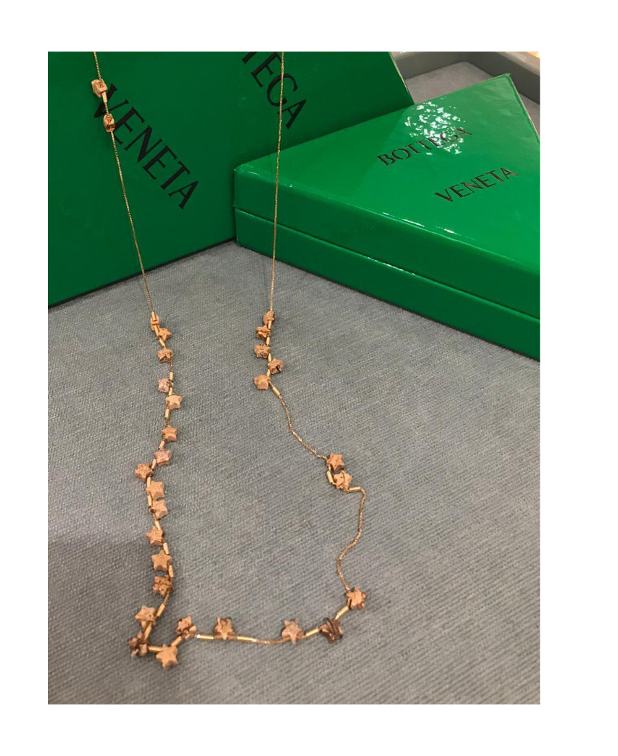 Bottega Veneta Star-bead Necklace In Green