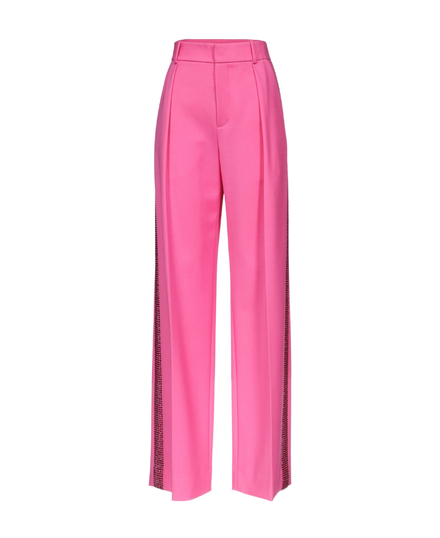 AREA CRYSTAL-EMBELLISHED PALAZZO TROUSERS