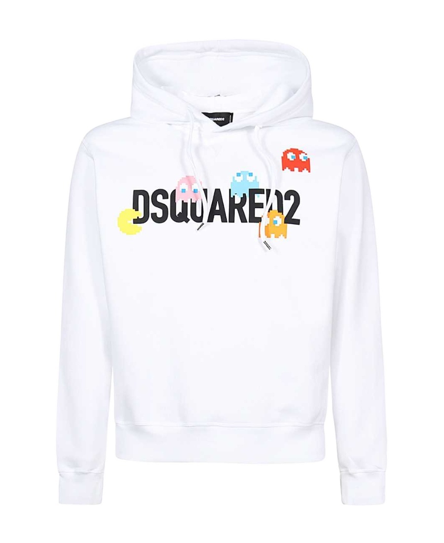 DSQUARED2 DSQUARED2 LOGO PRINTED DRAWSTRING HOODIE