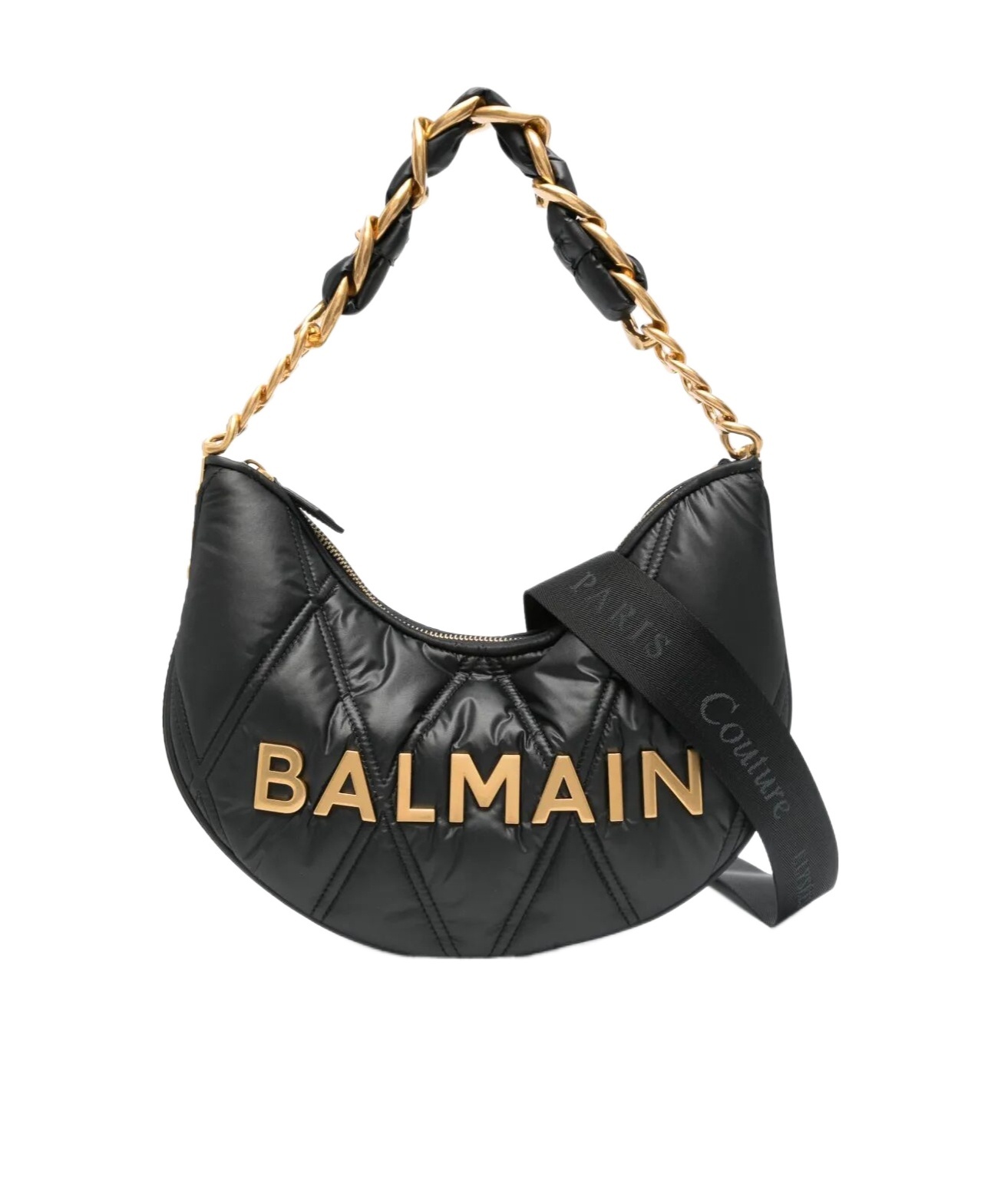 Balmain Medium Moon Shoulder Bag In Black