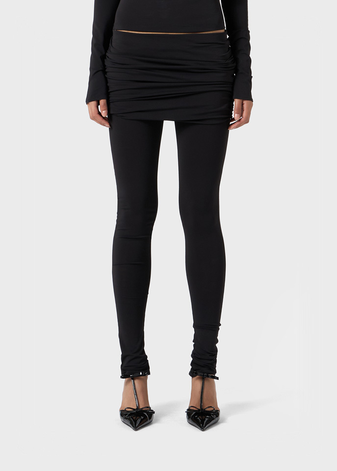 Blumarine Laminated Tights In Black