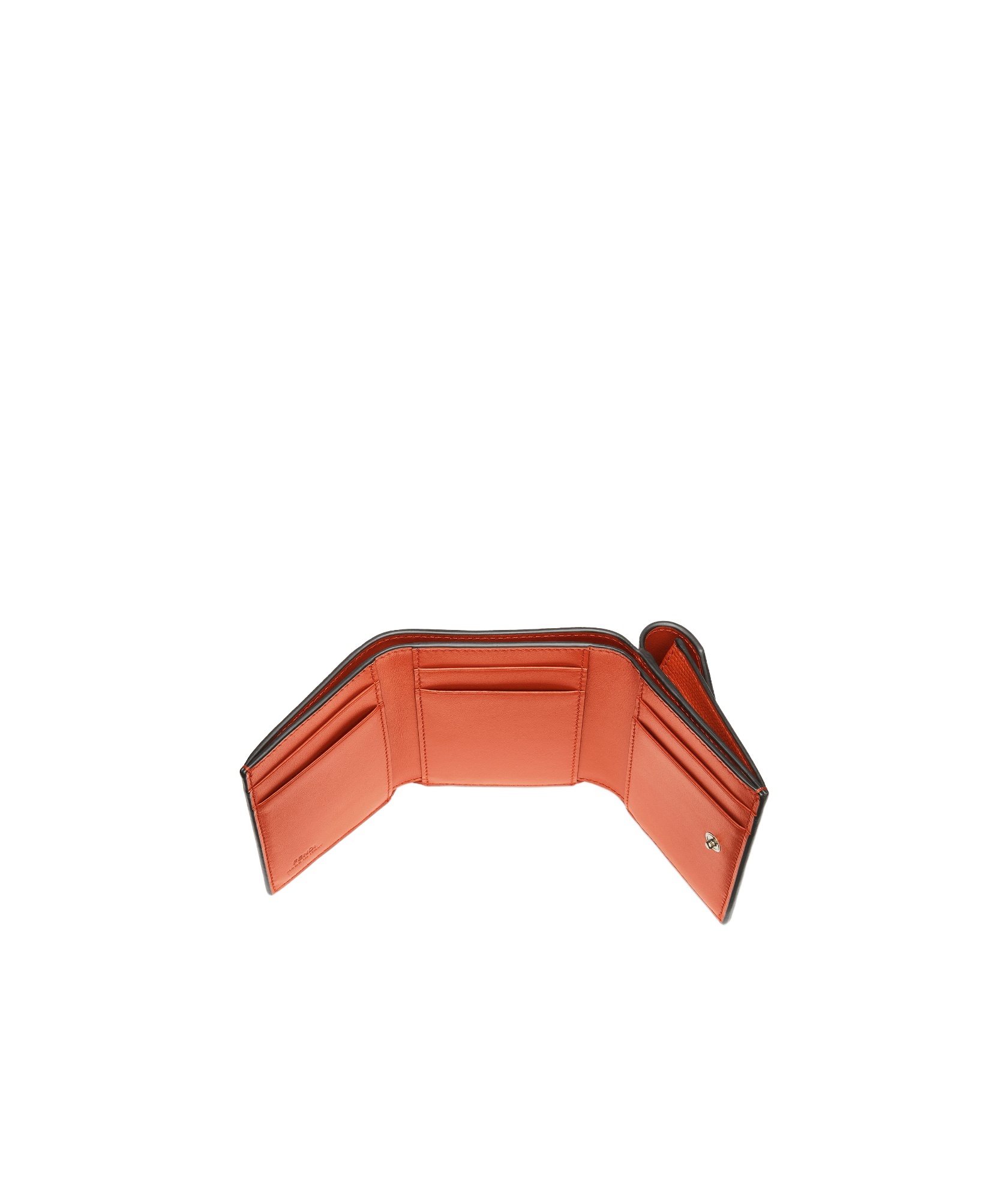 Fendi Ff Diamonds Tri-fold Wallet In Red