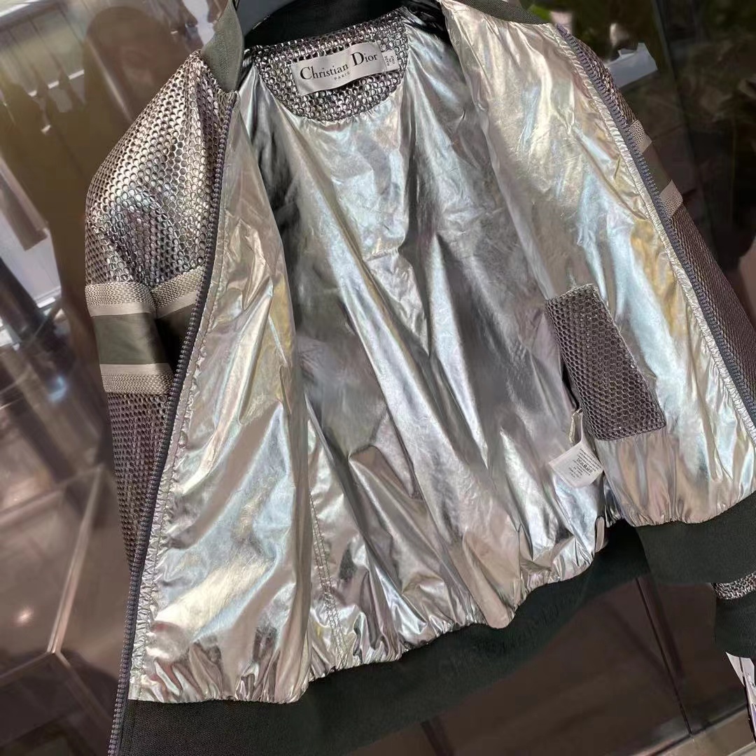 DIOR GRID BASEBALL JACKET 