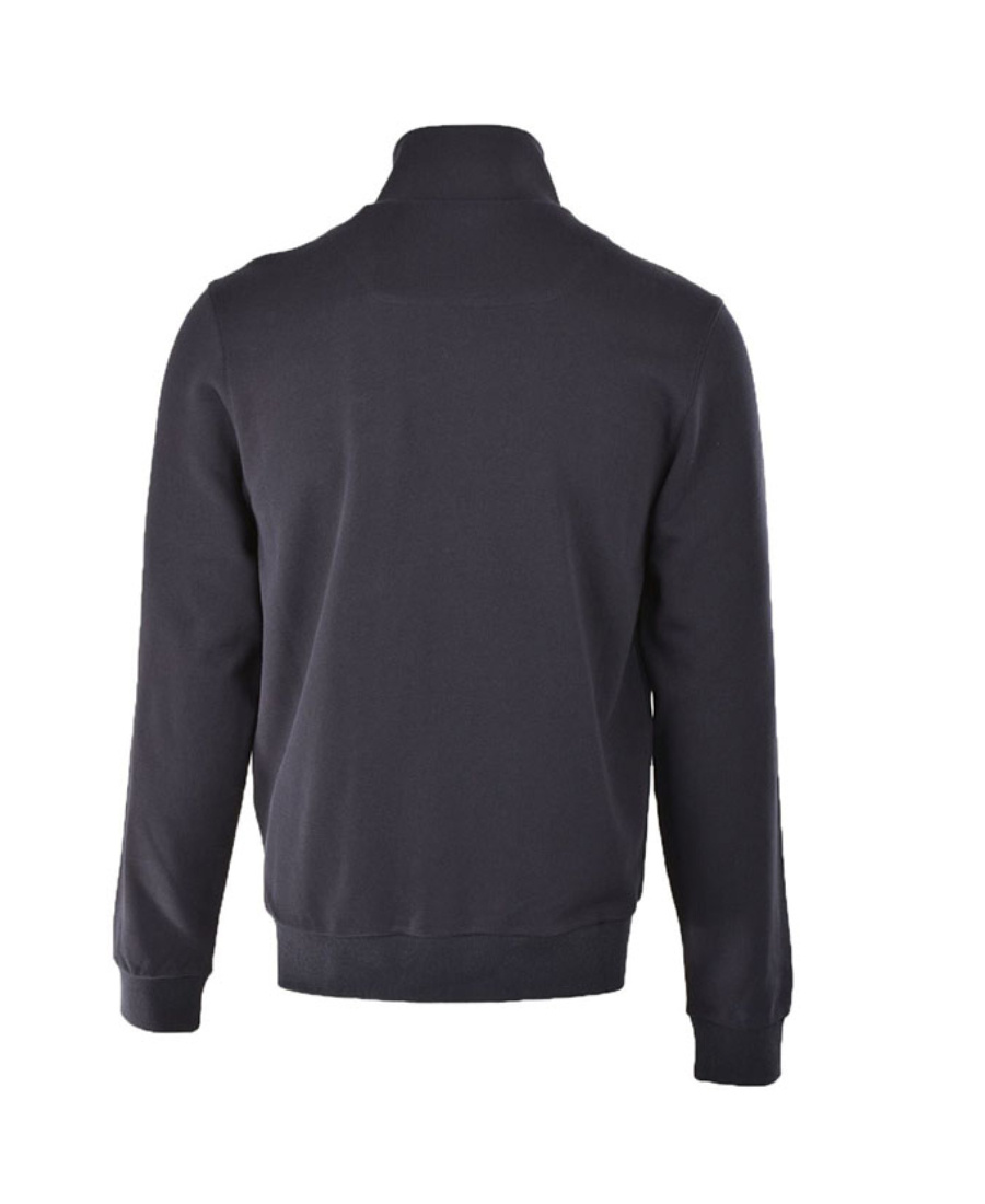 Shop Zegna Logo Zipper Casual Jacket In Black