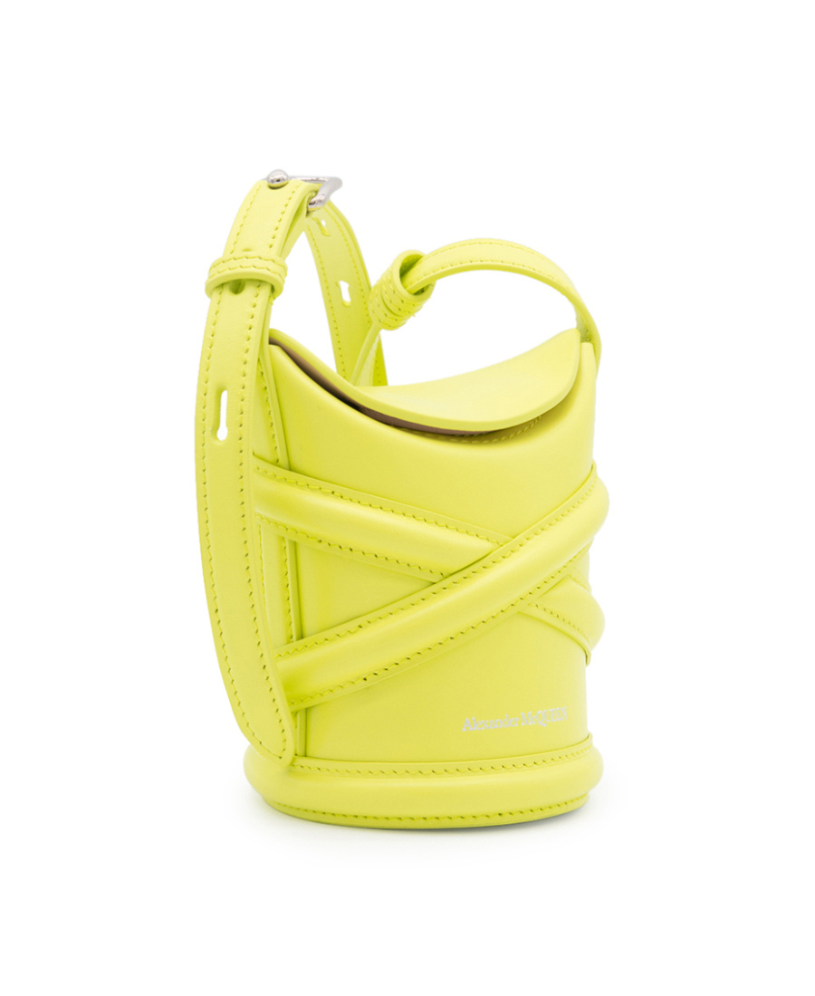 Alexander Mcqueen The Curve Mini Crossbody Bag In Yellow