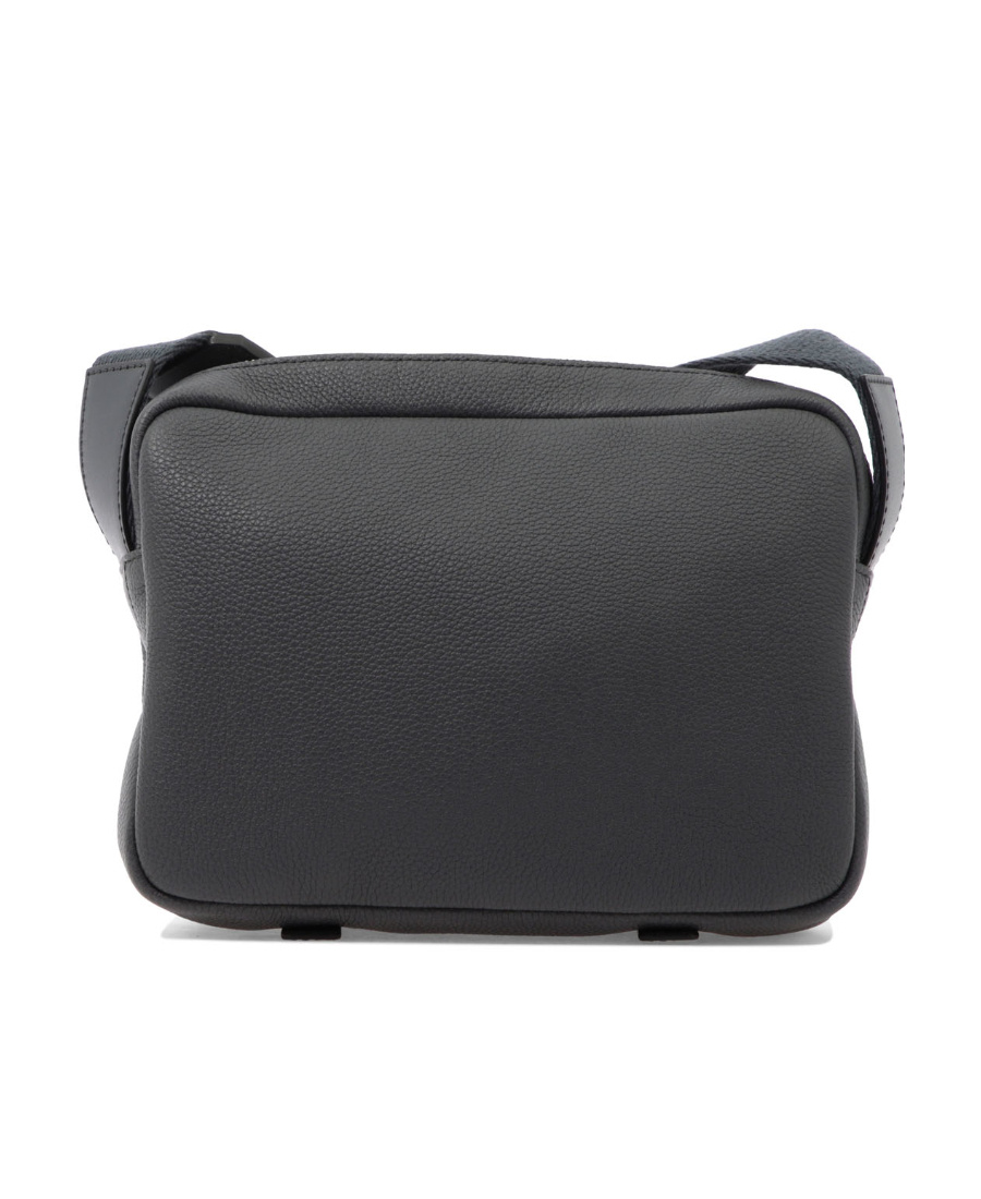 Loewe Mini Puzzle Leather Shoulder Bag In Black