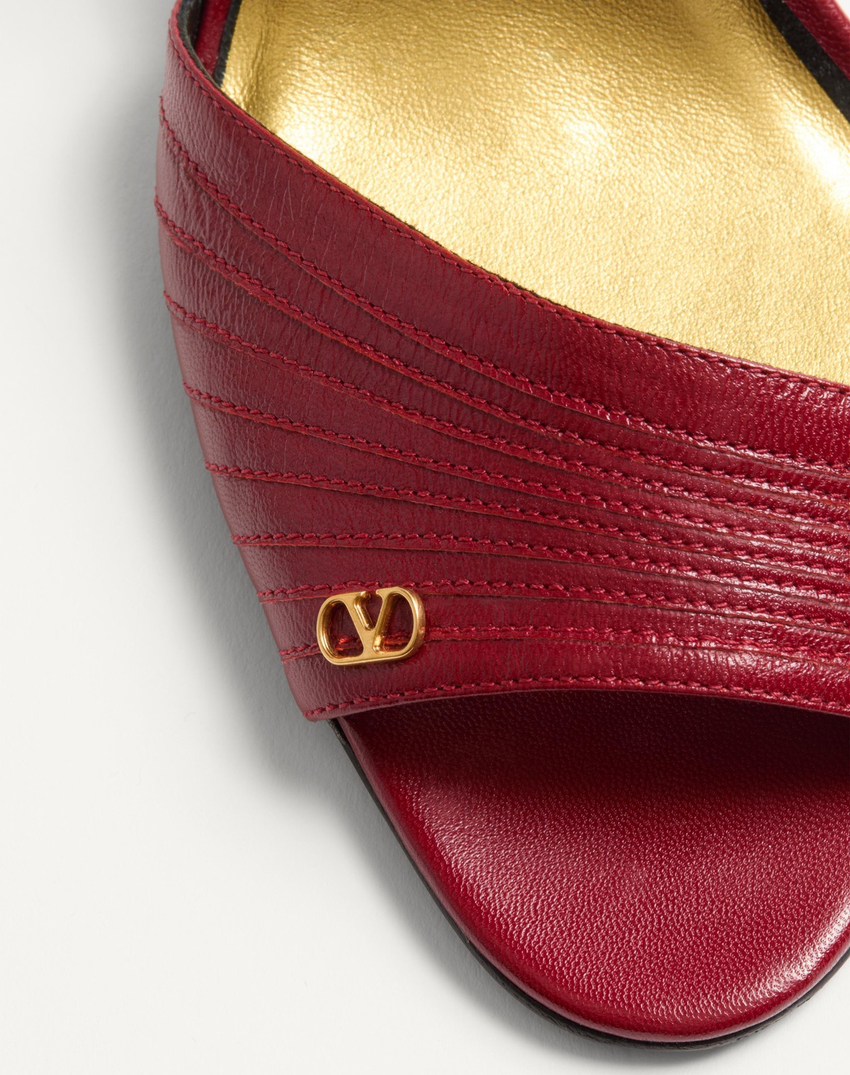 Valentino Ladycrush Stiletto Heel Sandal T85 In Red