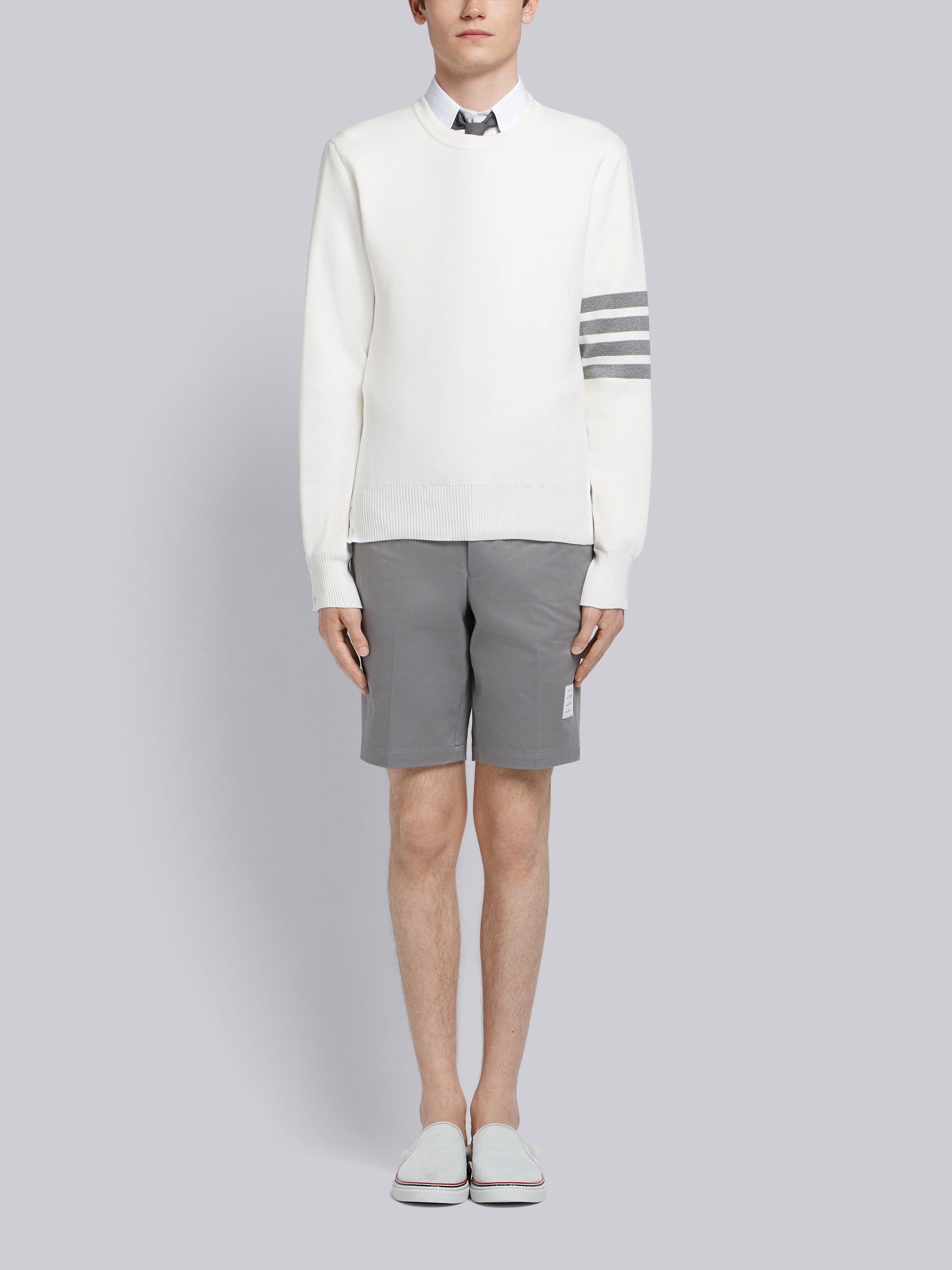 THOM BROWNE THOM BROWNE 4-BAR CREWNECK KNIT JUMPER