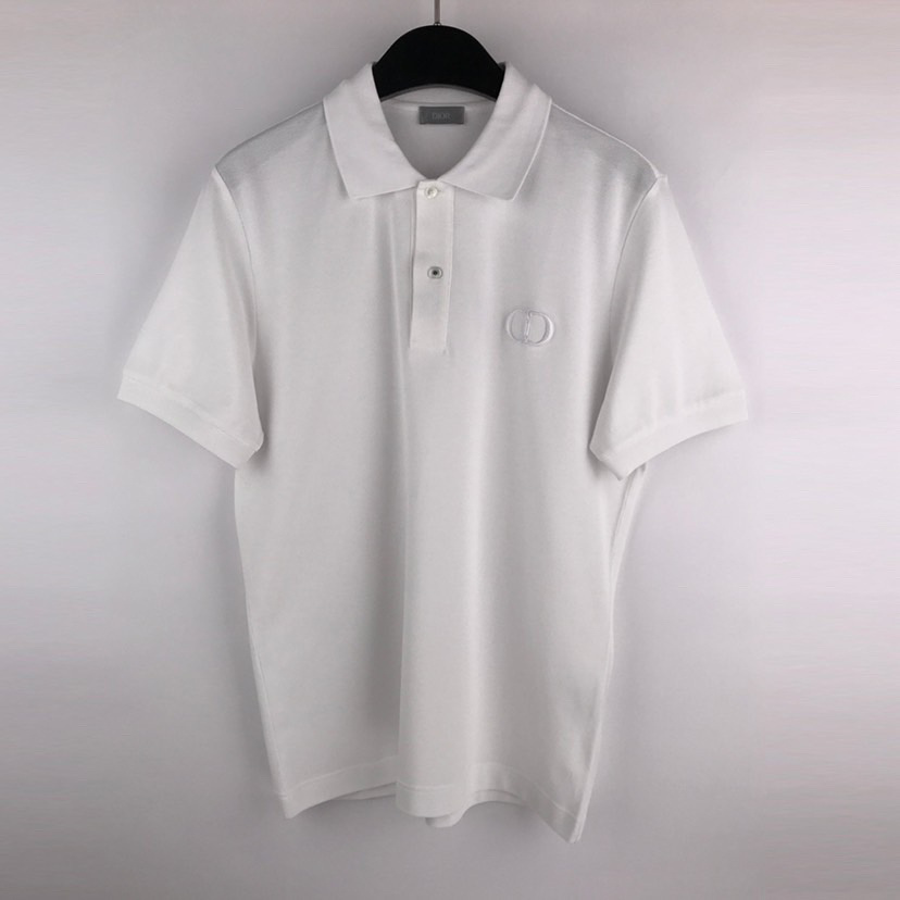 Dior Logo-fitting Polo Shirt In White