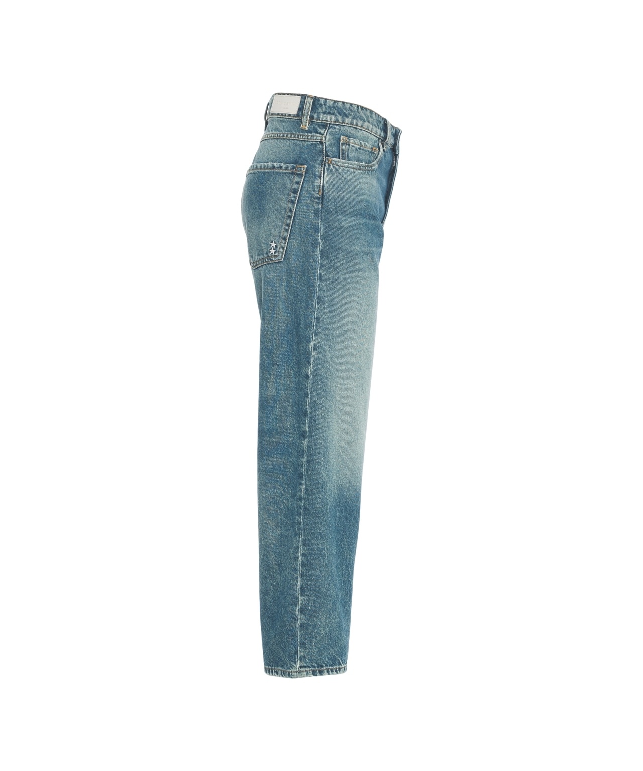 Icon Denim Denim Trousers With Belt Loops In Blue