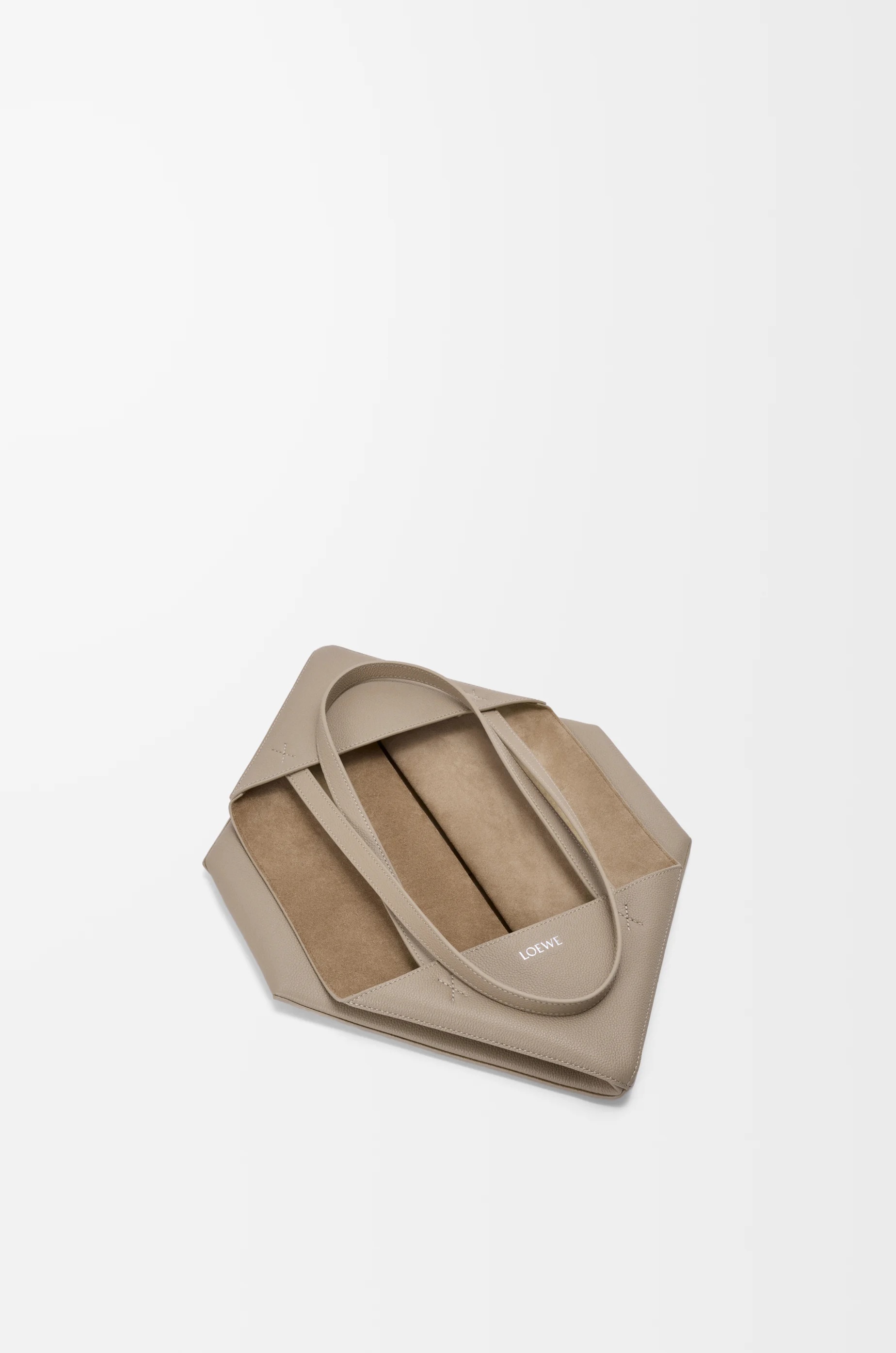 Loewe Medium Leather Puzzle Fold Tote Bag In Brown