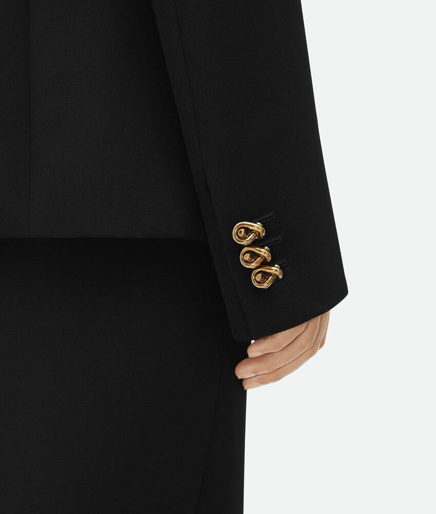 Bottega Veneta Women Wool Double-breasted Jacket In Black