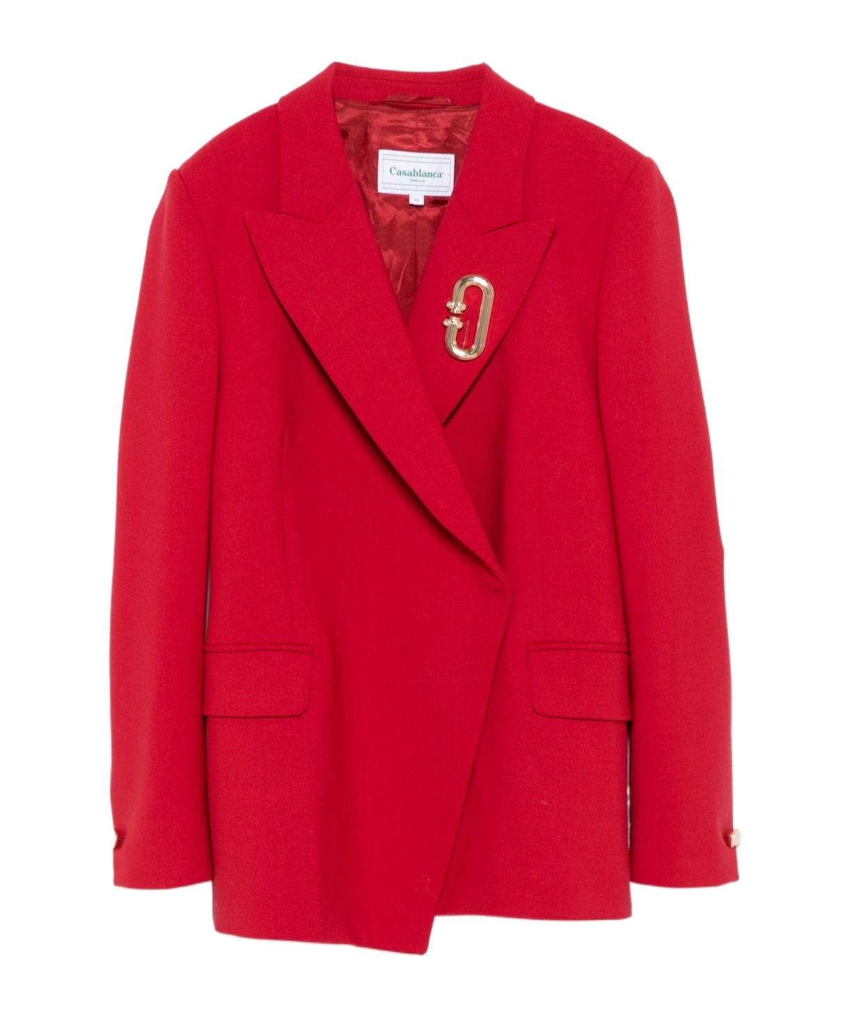 Casablanca Asymmetric Double-breasted Blazer In Red
