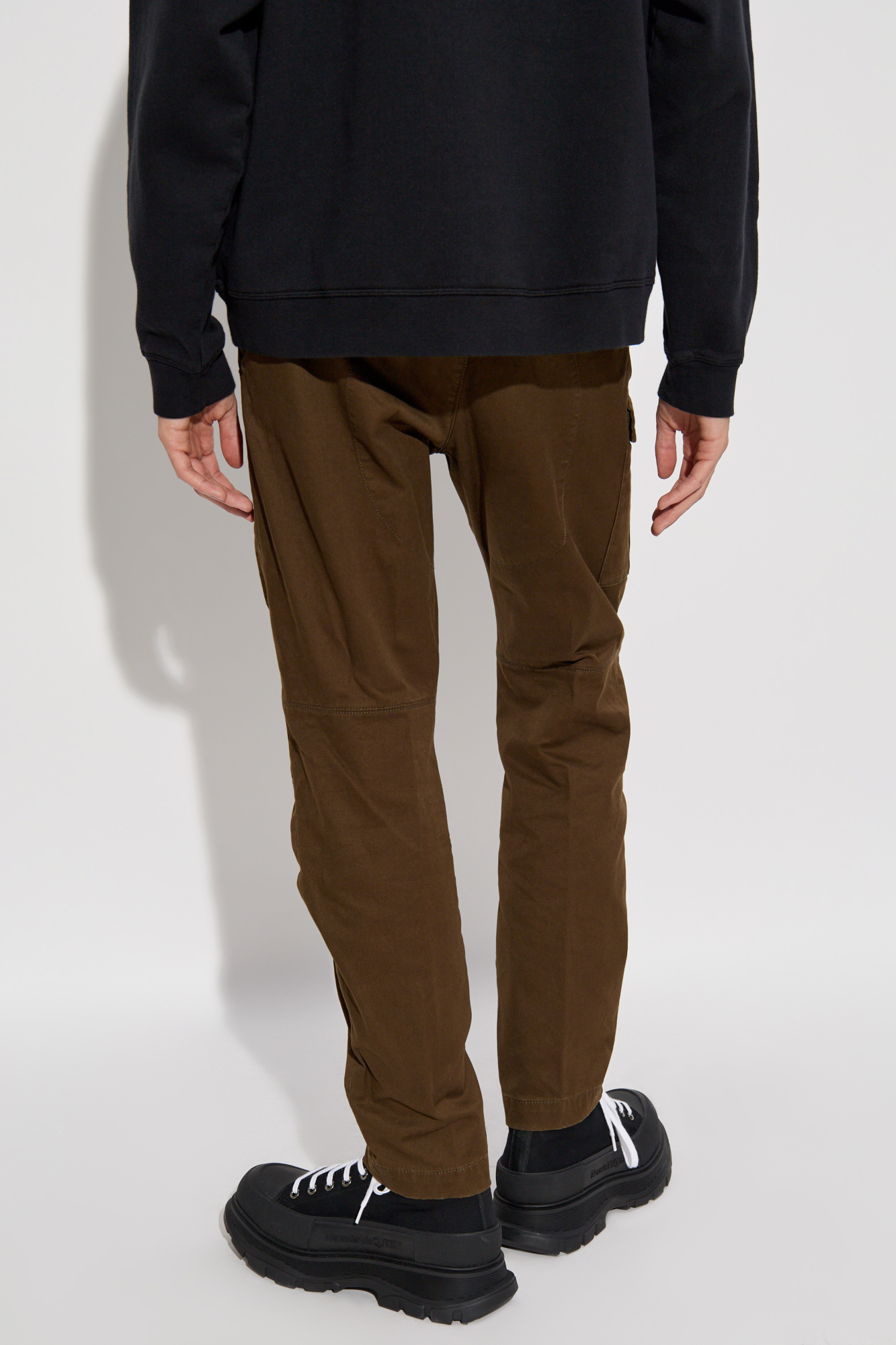 Dsquared2 Cargo Pants With Button And Pocket Accents In Green