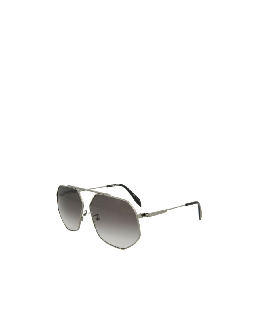 Alexander Mcqueen Polygon Sunglasses In Gray