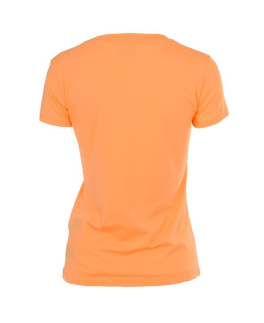 Ea7 T-shirt With Round Neck And Short Sleeves In Orange