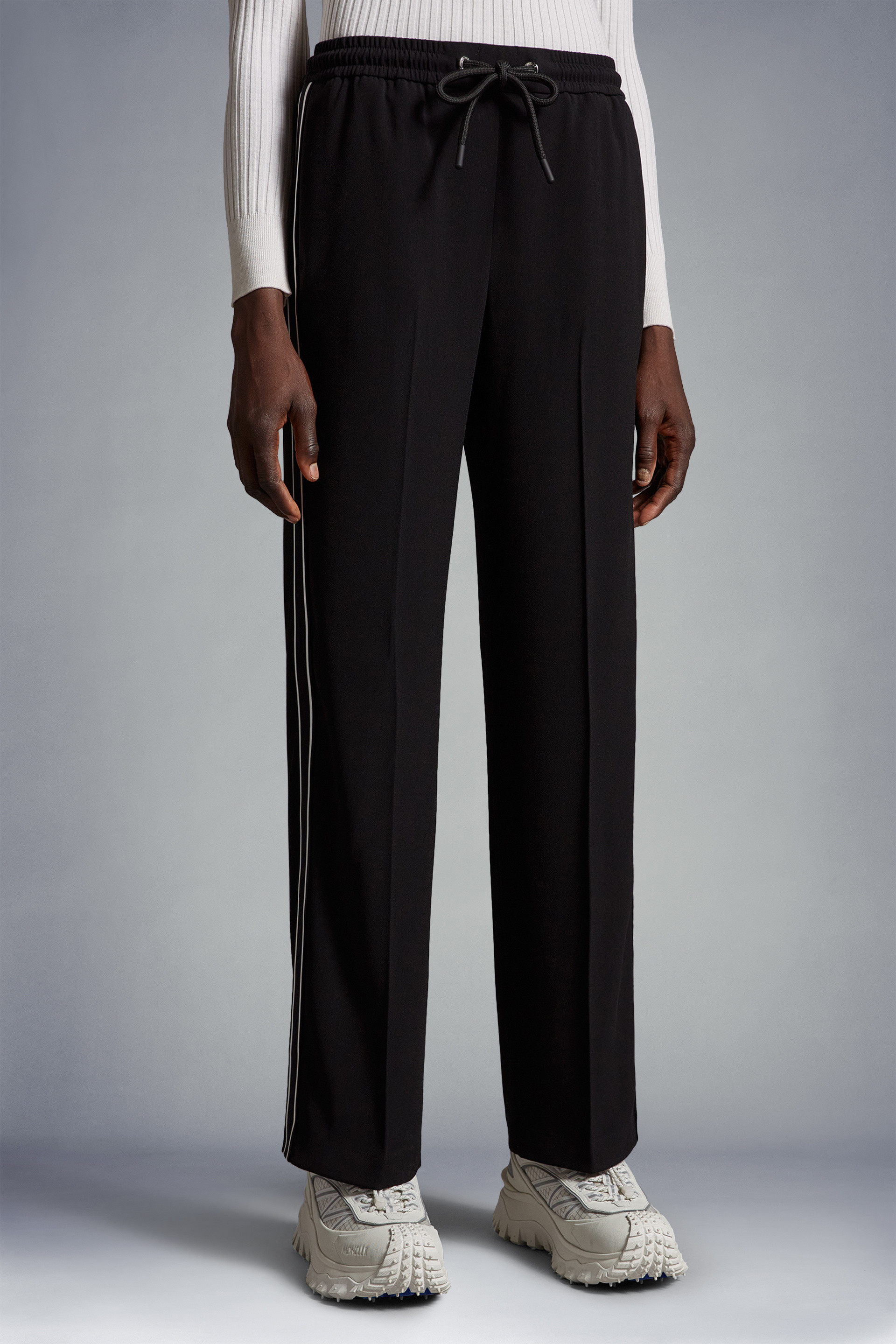 MONCLER SATIN TRACK PANTS