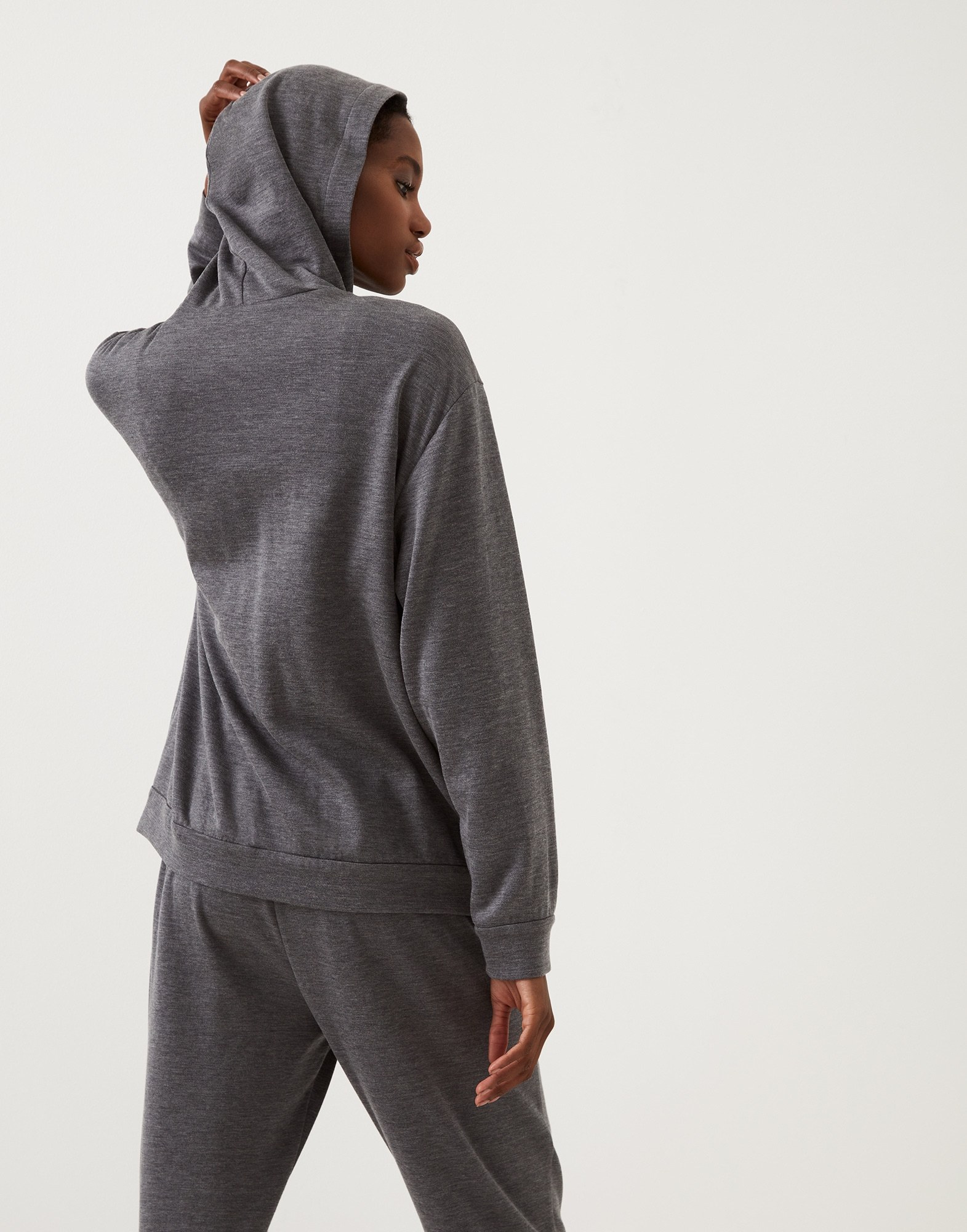 Brunello Cucinelli Women Cotton-silk Sweatshirt Topwear With Jewellery In Gray