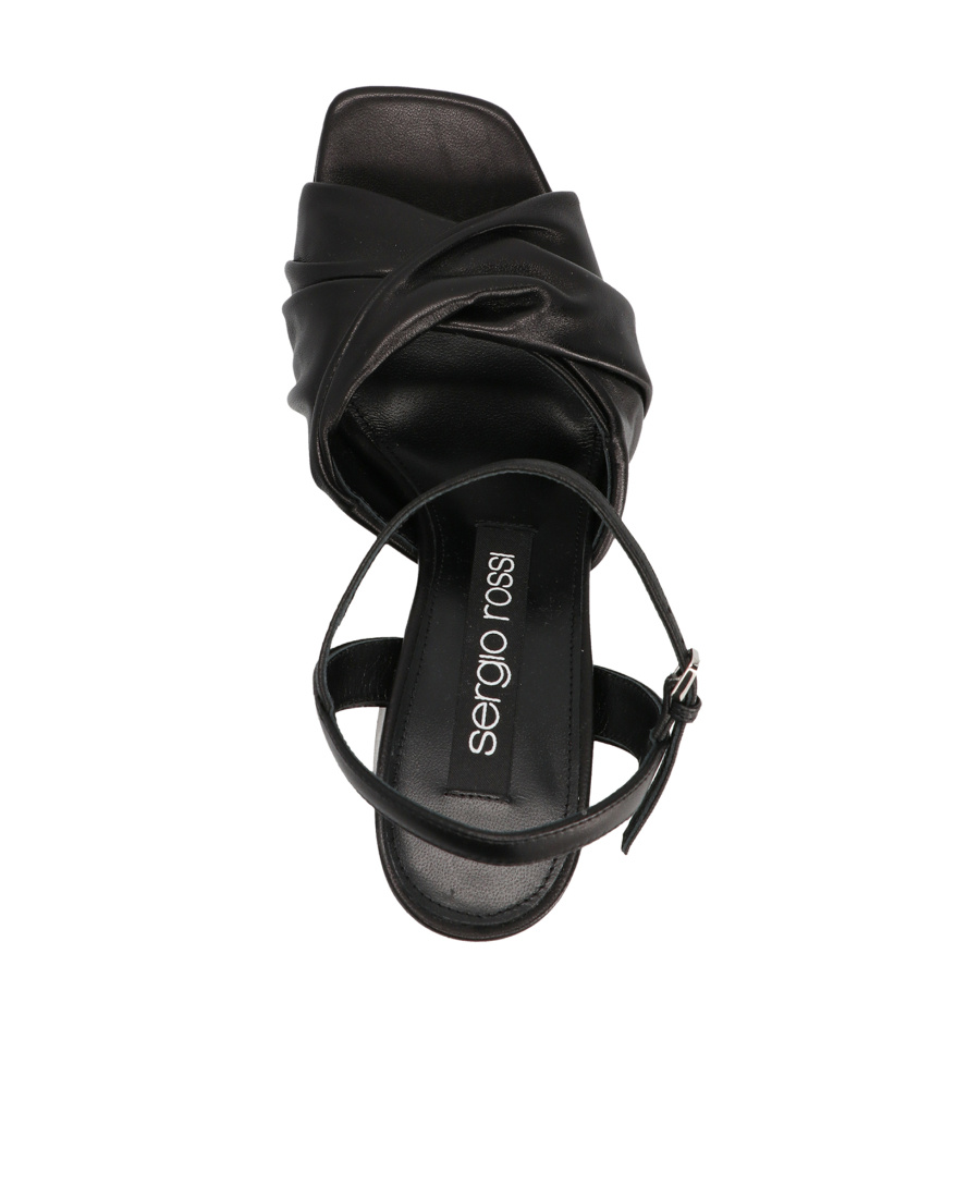 Sergio Rossi Black Platform Sandal In Black