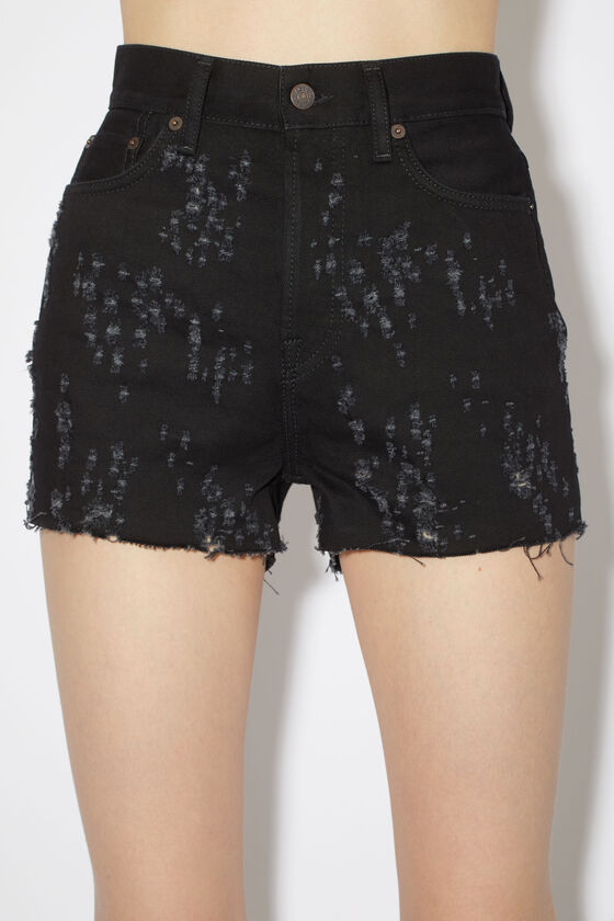 Acne Studios Making Used Denim Shorts In Black