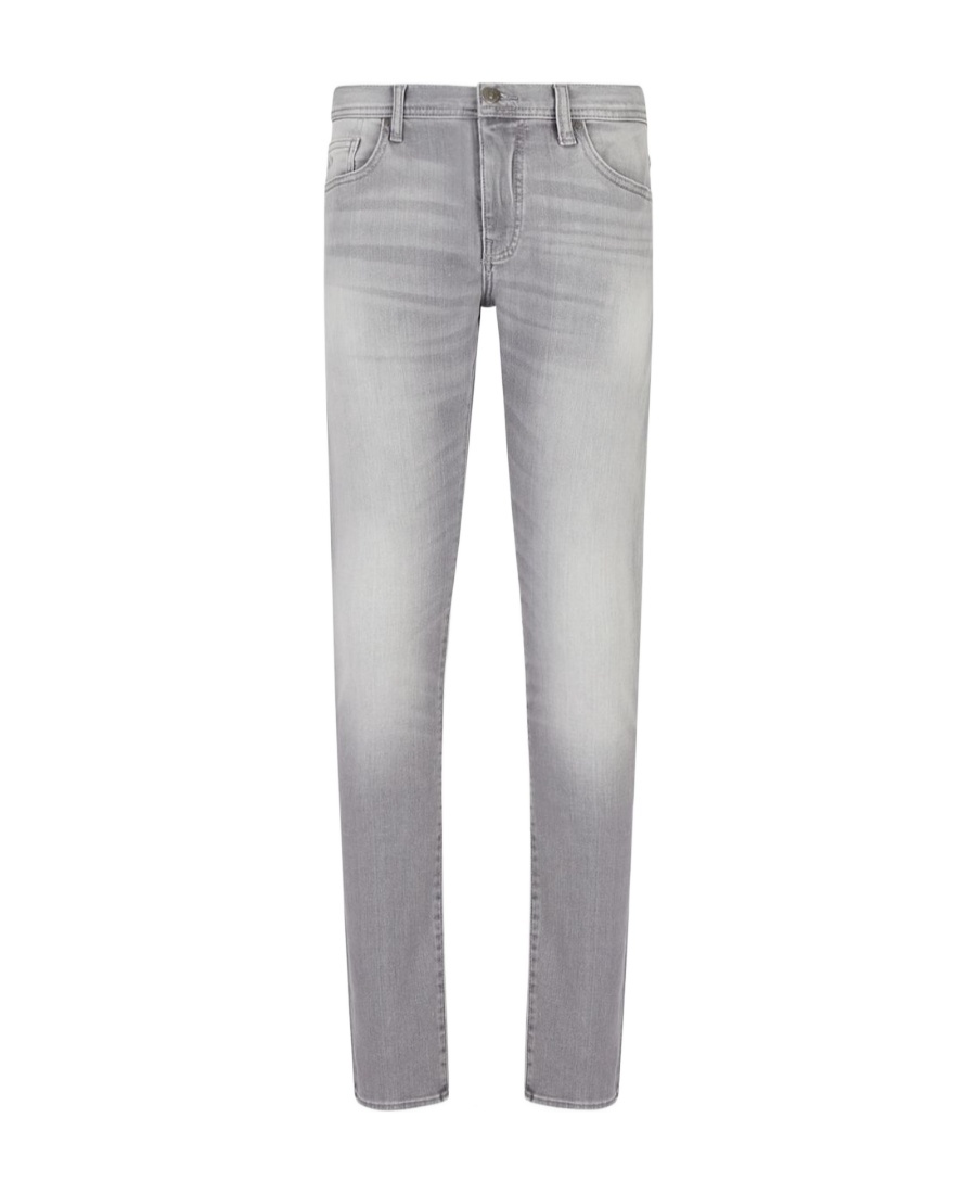 Armani Exchange Logo Jeans In Gray