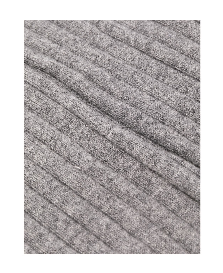 Brunello Cucinelli Ribbed Socks In Gray