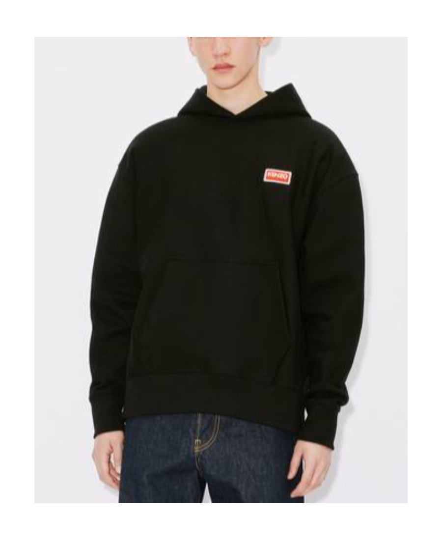 Kenzo Logo-print Cotton Hoodie In Black