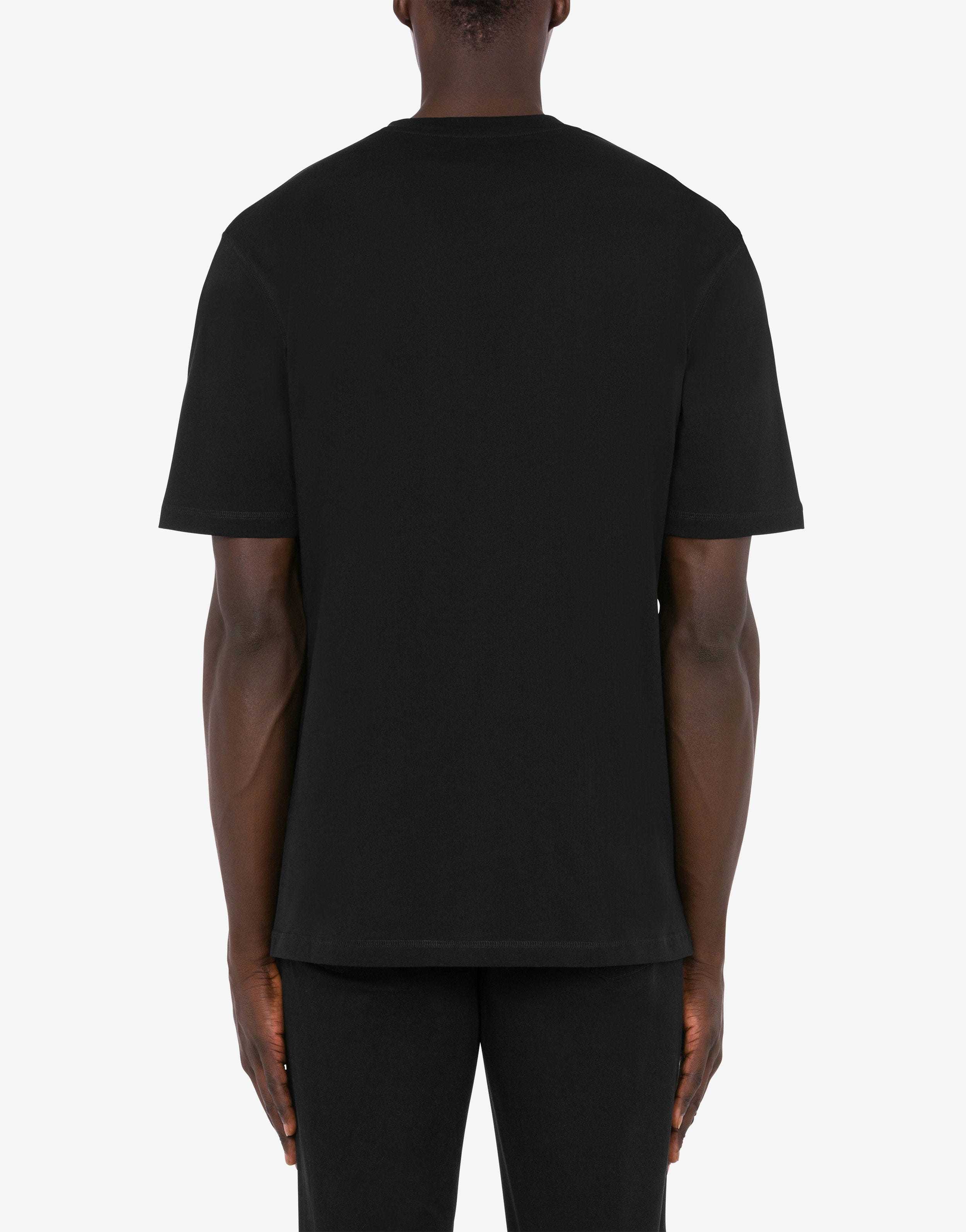Moschino Item O-neck Short-sleeved T-shirt In Black