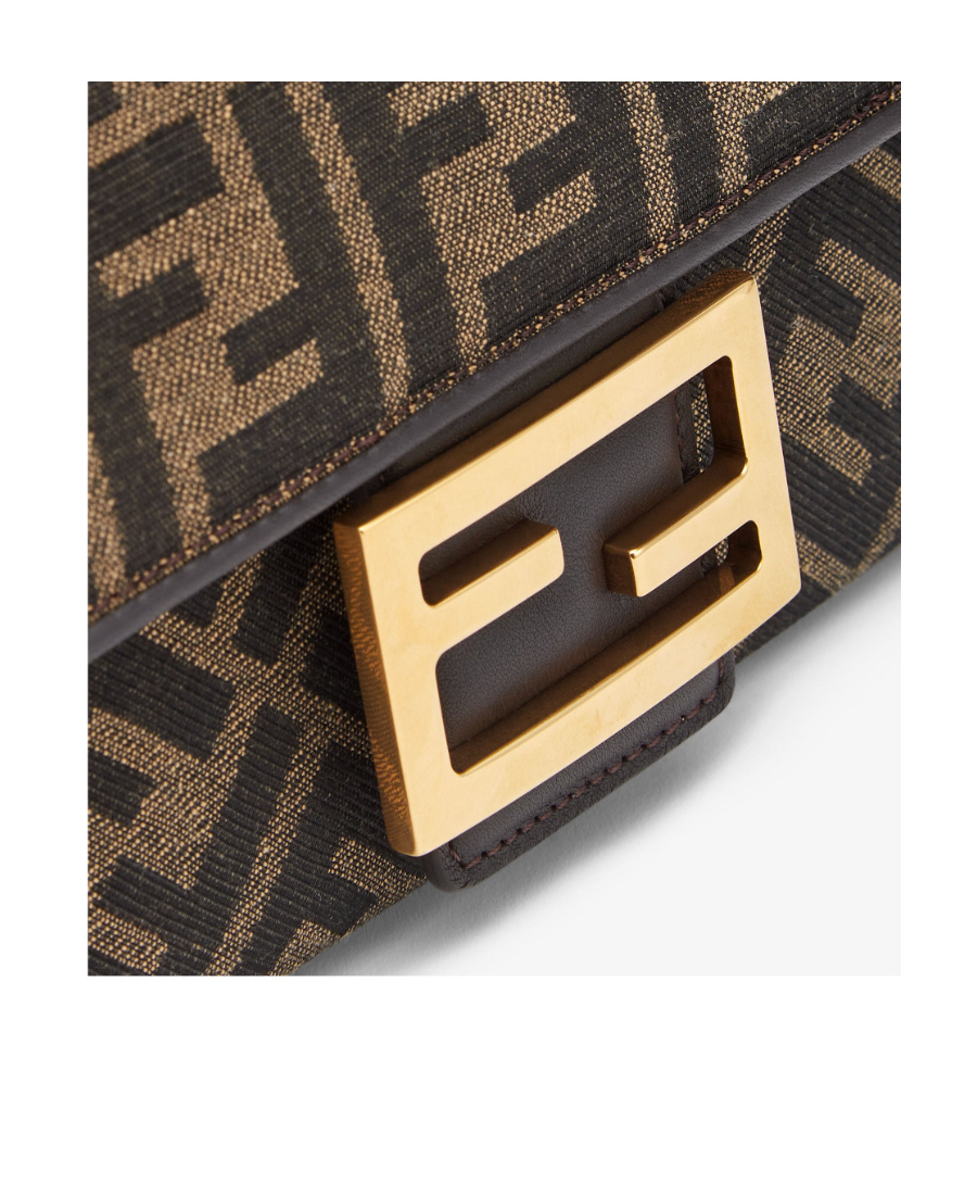 Fendi Mini Baguette Shoulder Bag In Black