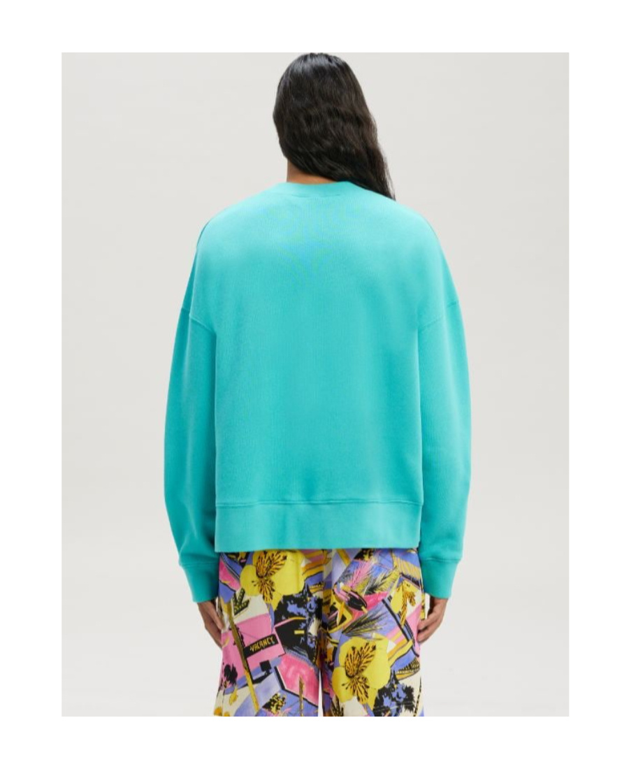 PALM ANGELS BEAR MOTIF CREW NECK SWEATSHIRT