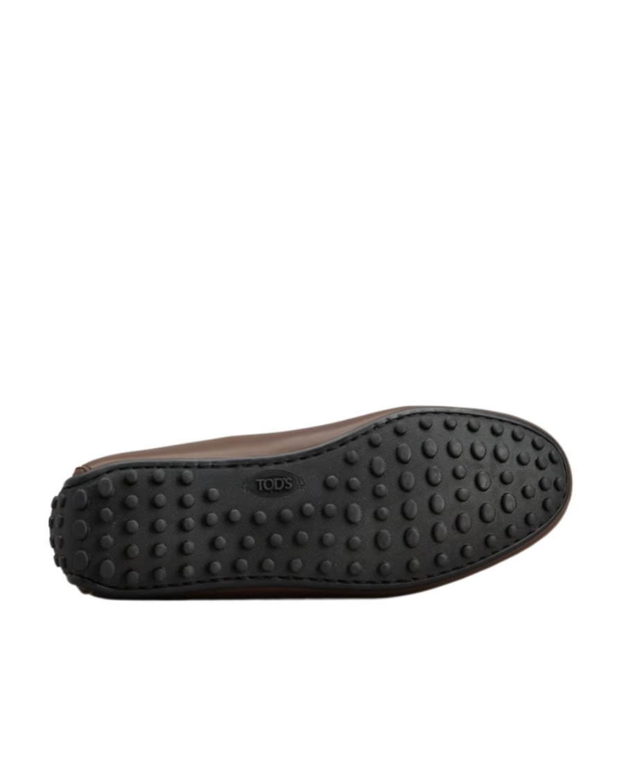 Tod's Man Loafers Chocolate Brown Size 9 Soft Leather In Brown