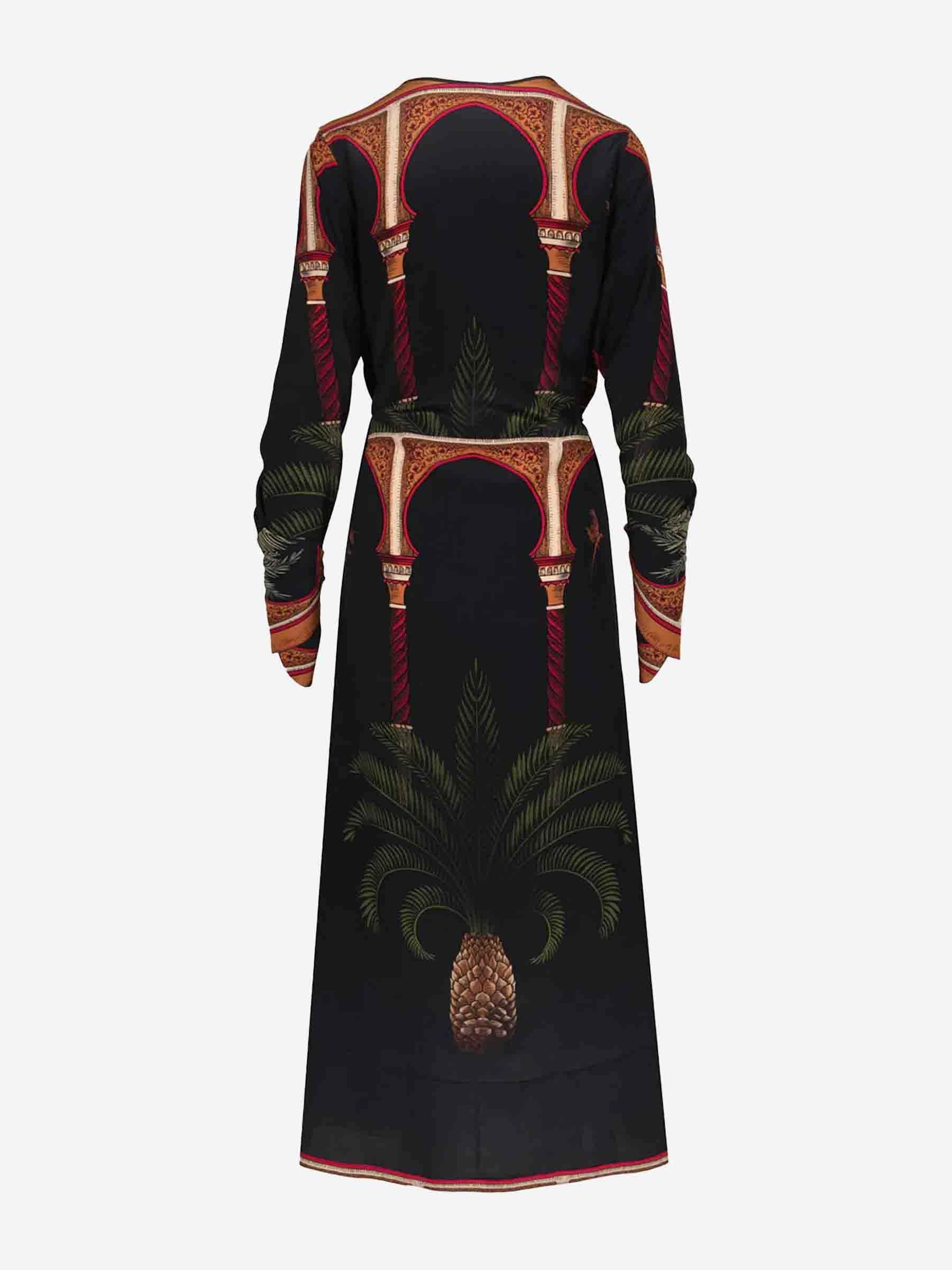 Johanna Ortiz Eternity Begins Wrapped Silk Maxi Dress In Multi