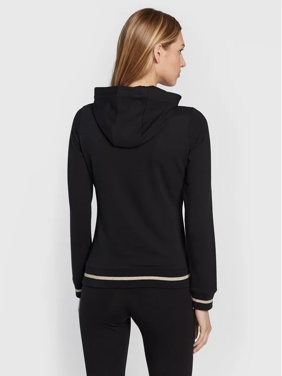 Ea7 Core Lady Zip-up Hoodie In Black