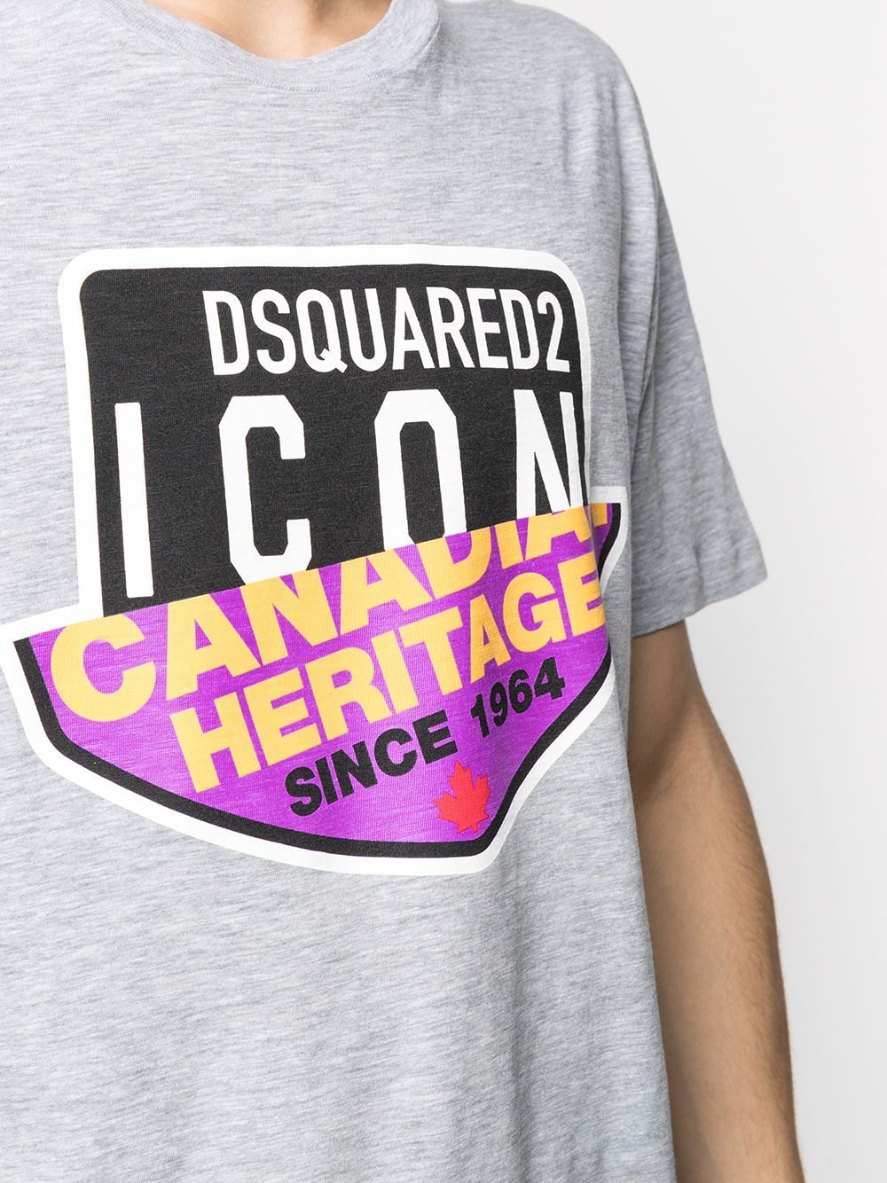 Dsquared2 Logo Print T-shirt In Gray