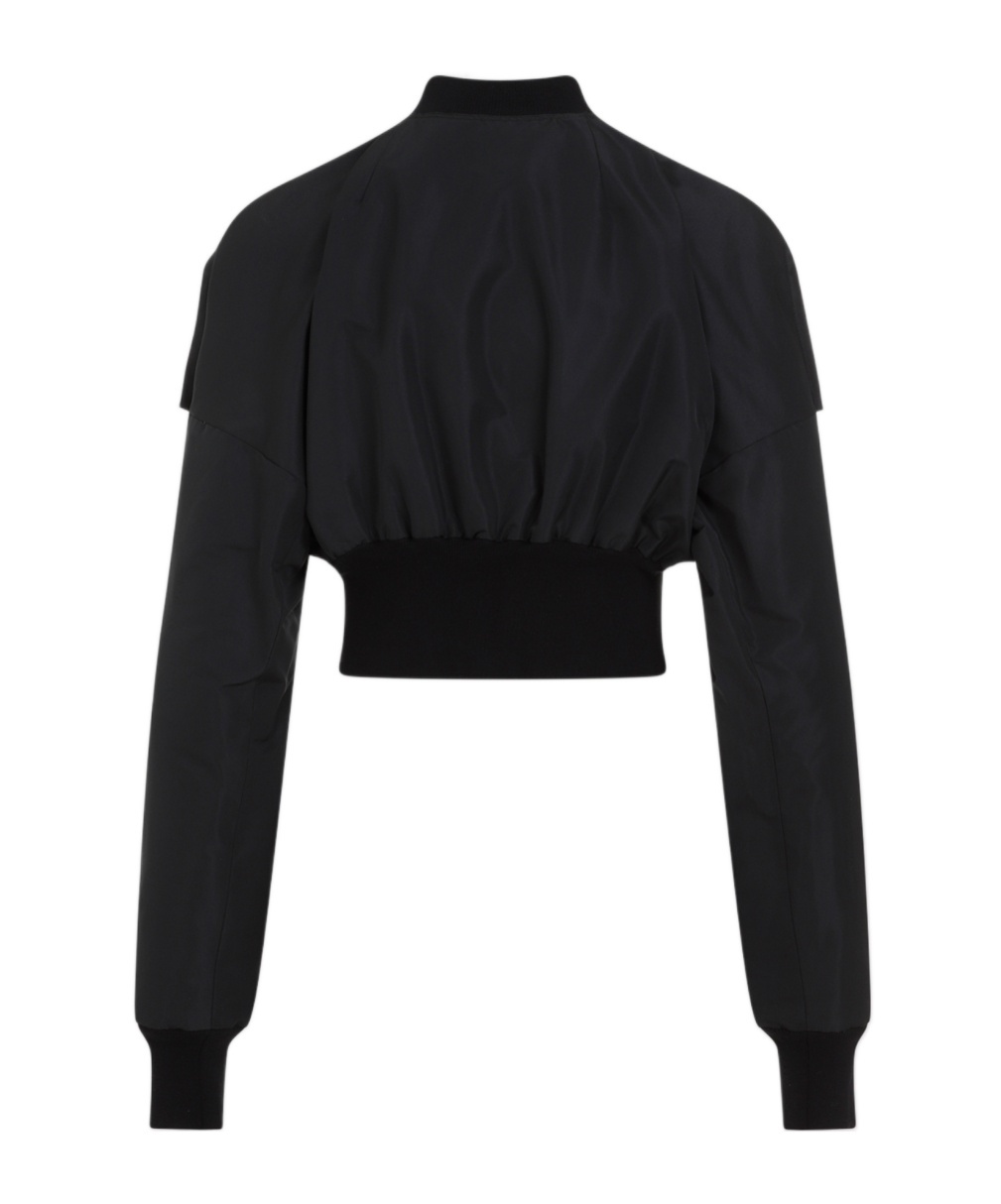 Rick Owens Collage Cropped Bomber Jacket In Black