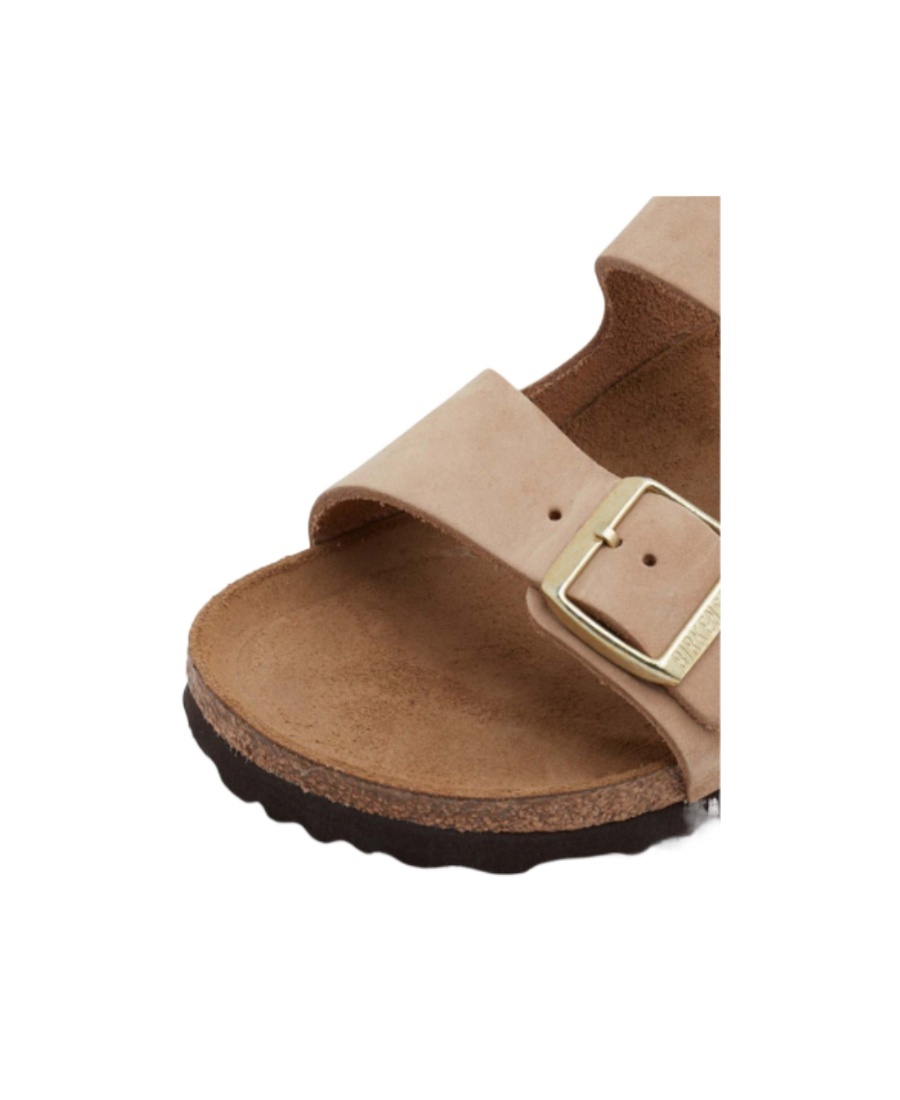 Shop Birkenstock Arizona Leather Sandals In Nude