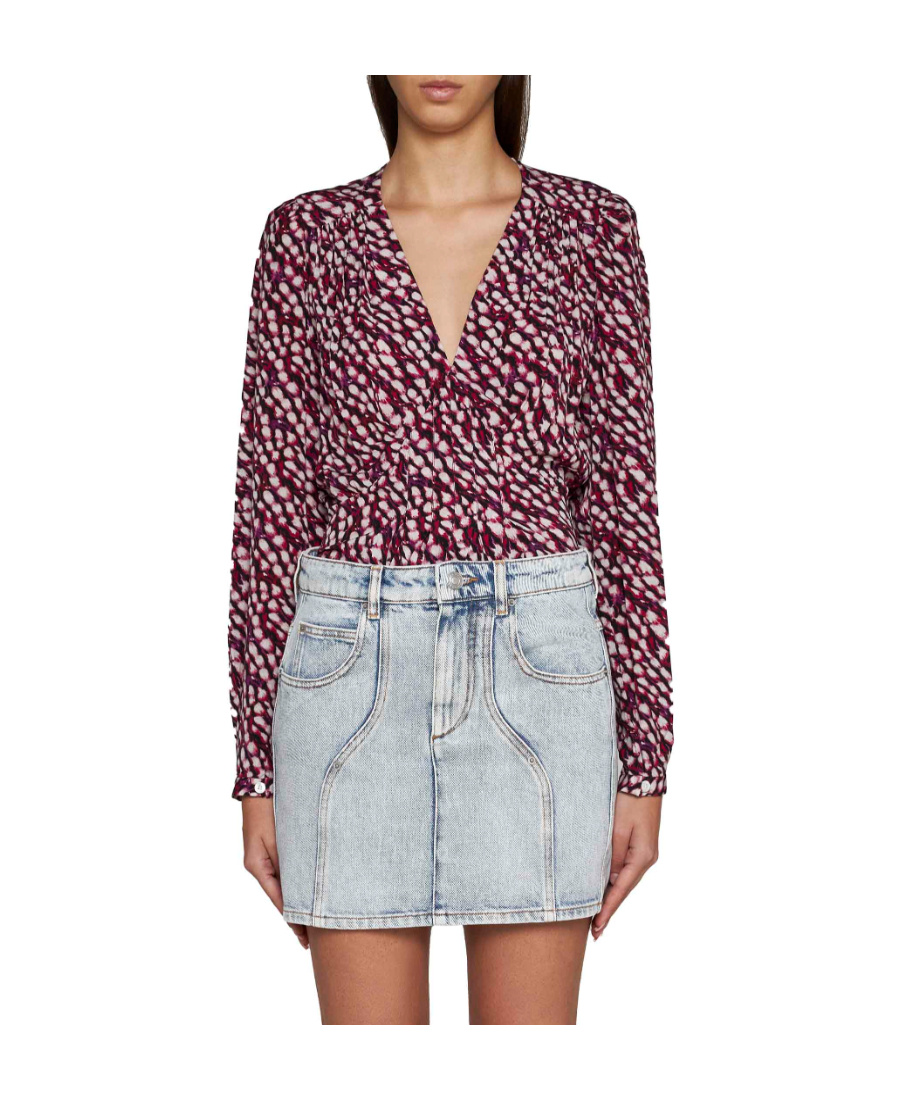 Isabel Marant Étoile Vesna Denim Miniskirt In White