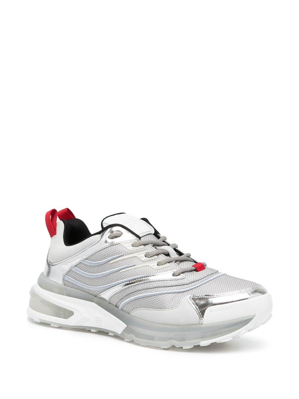 Givenchy Giv 1 Leather And Mesh Sneakers In White