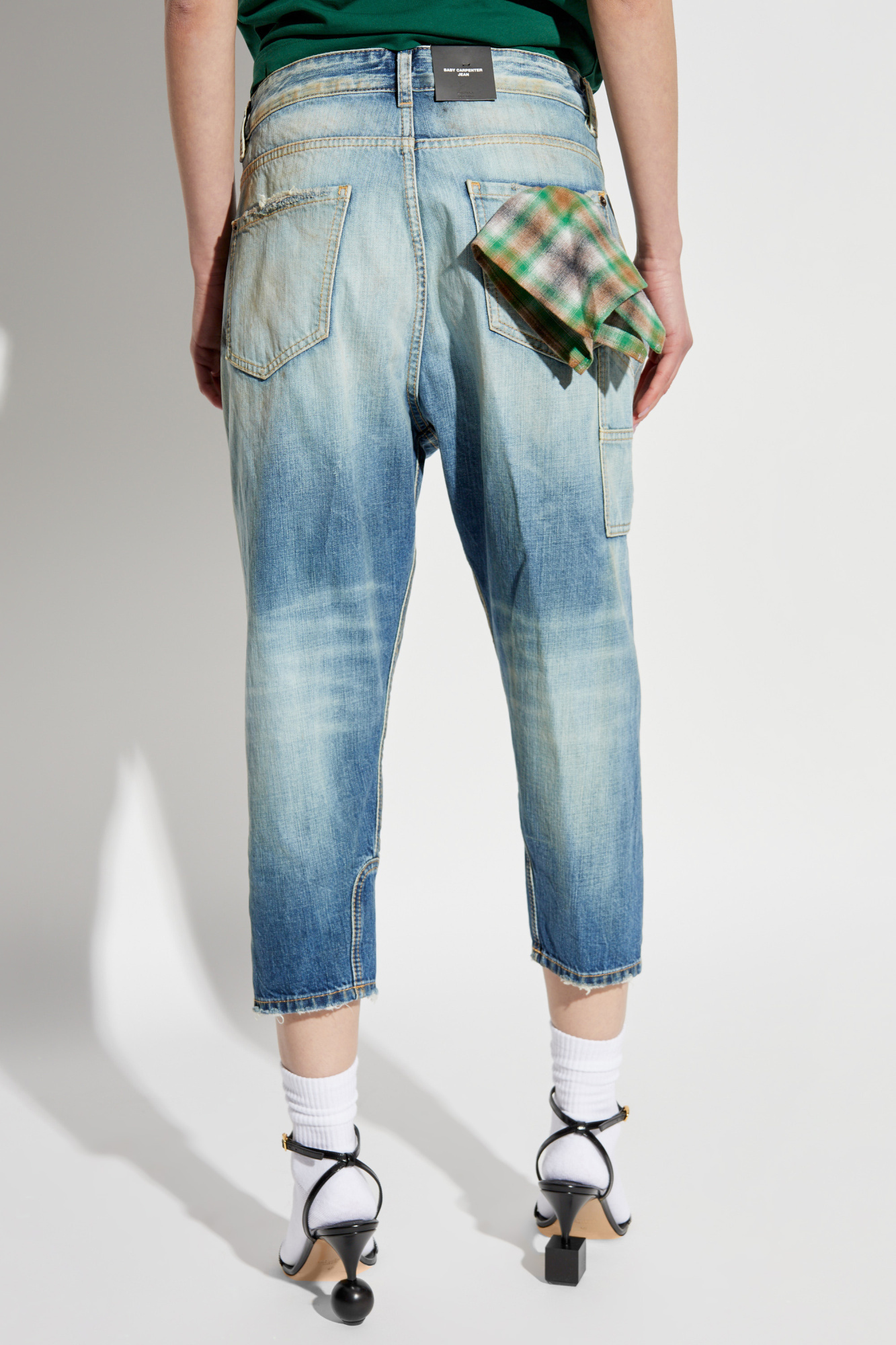 Dsquared2 Distressed Cropped Jeans In Blue
