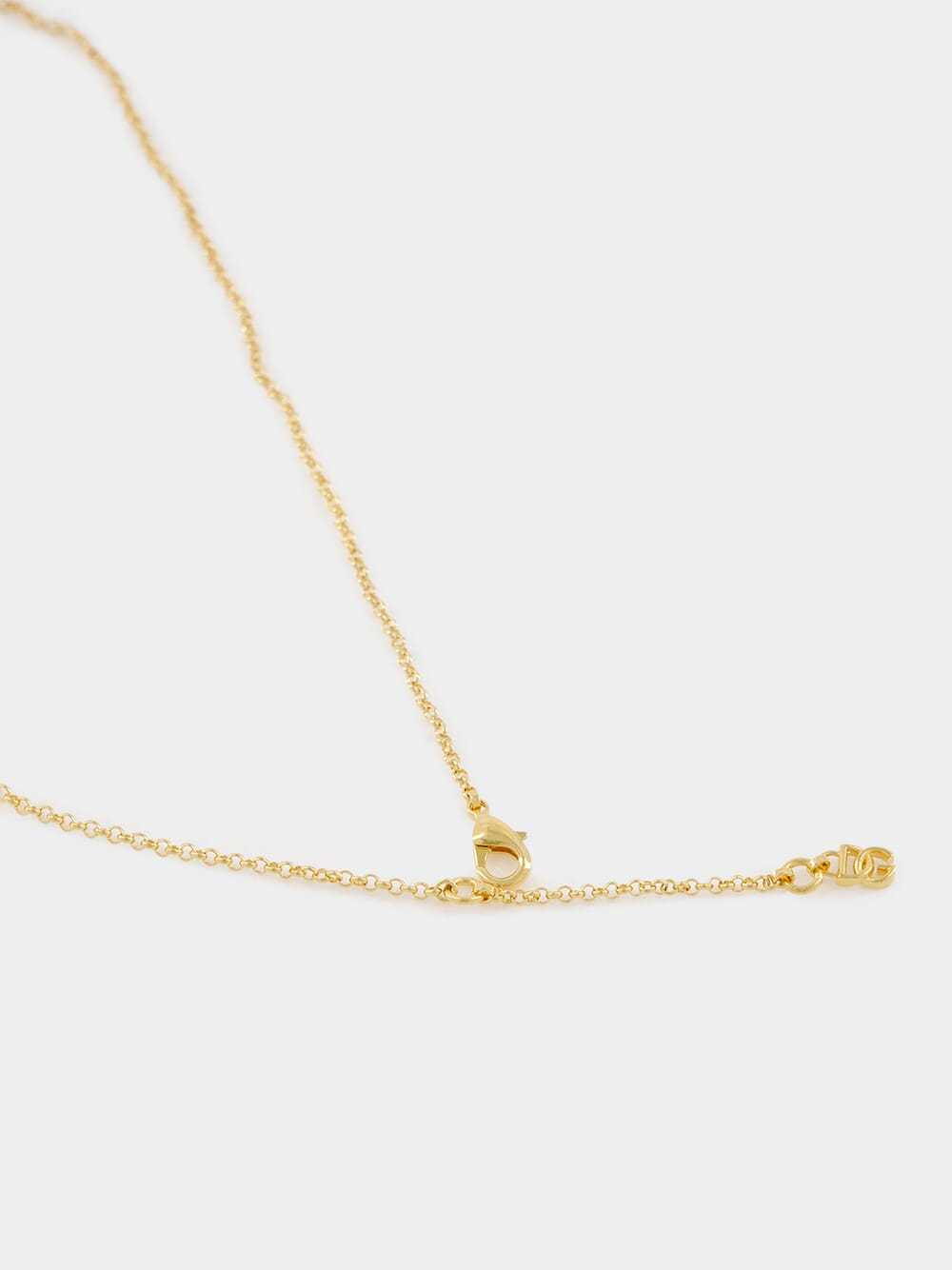 Dolce & Gabbana Cross Charm Chain Bracelet In Yellow